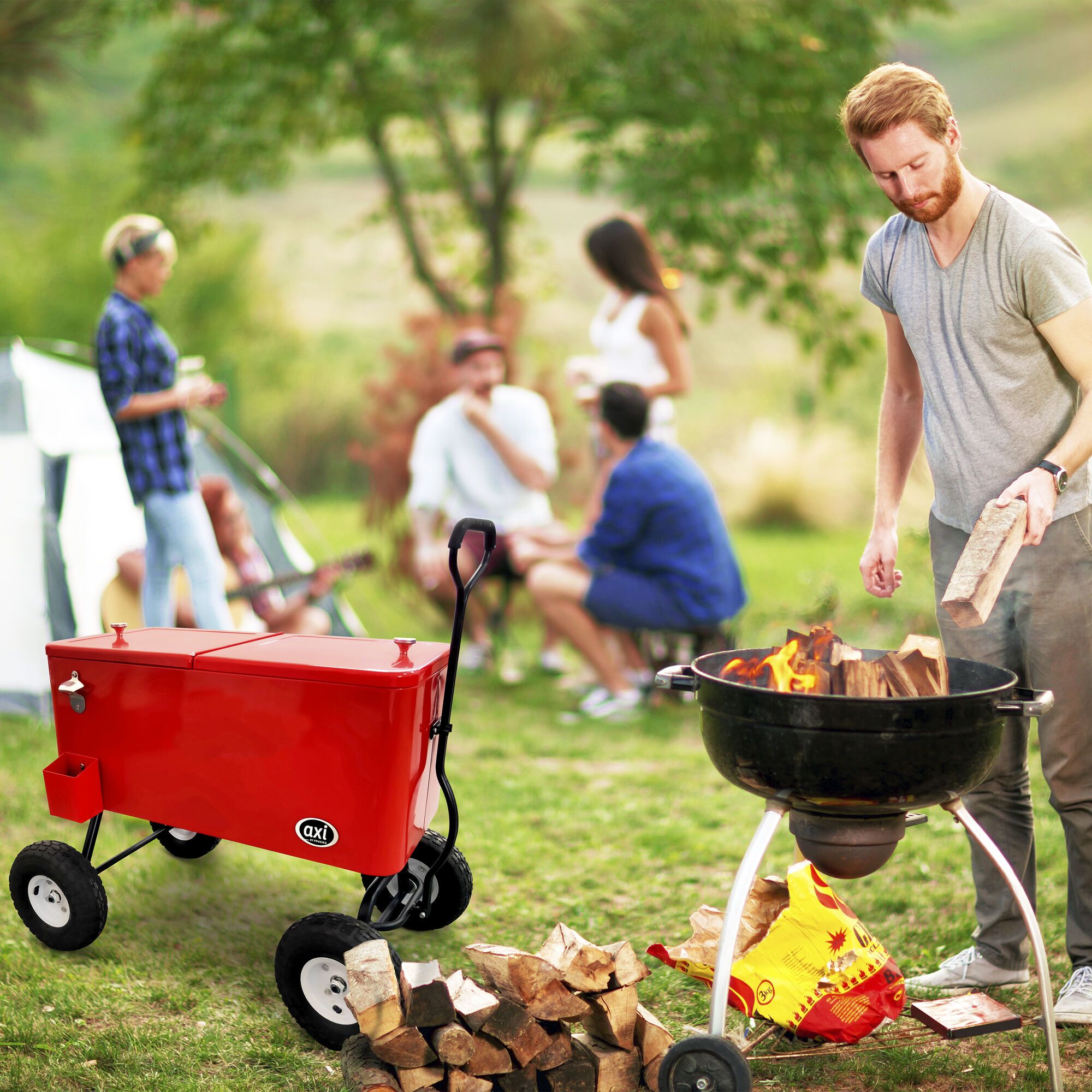 AXI Beach Wagon Cooler - Red