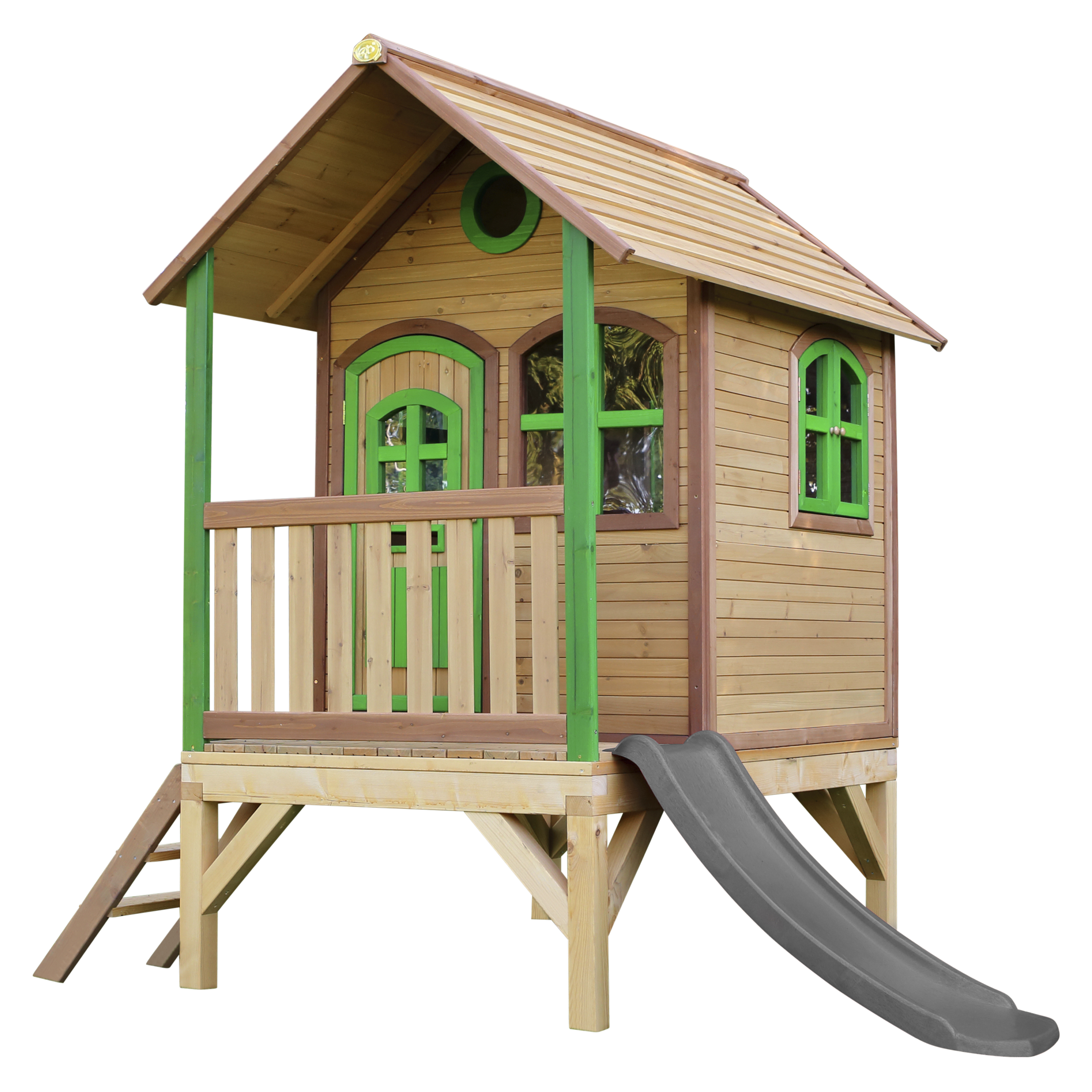 AXI Tom Playhouse Brown/Green - Grey Slide-8717973938040 AXI Tom Playhouse Brown/Green - Grey Slide