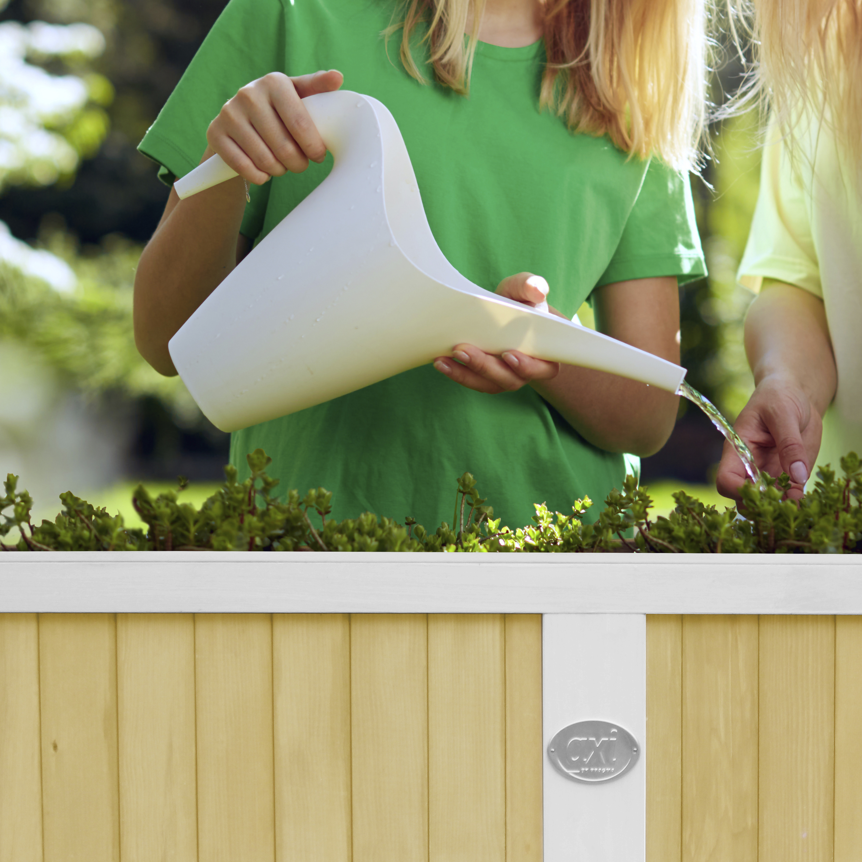 AXI Gardening Table with ground cloth - Brown/White