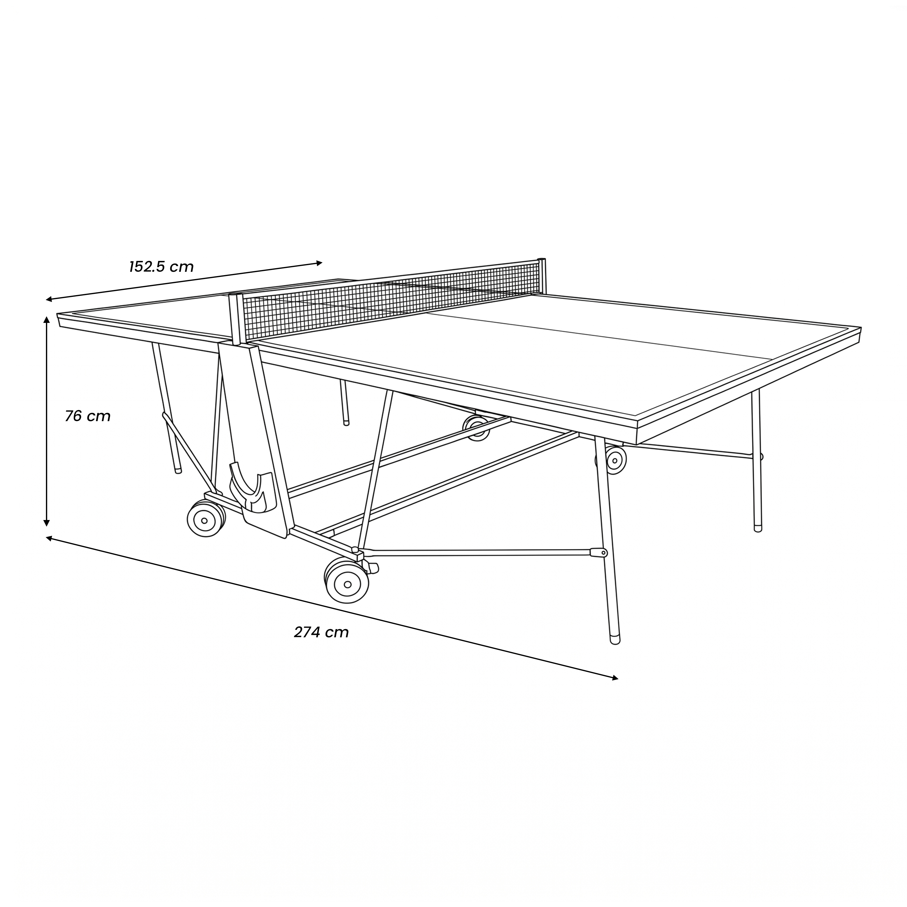 Cougar Table Tennis Table Plus 2800 Indoor Foldable - Grey