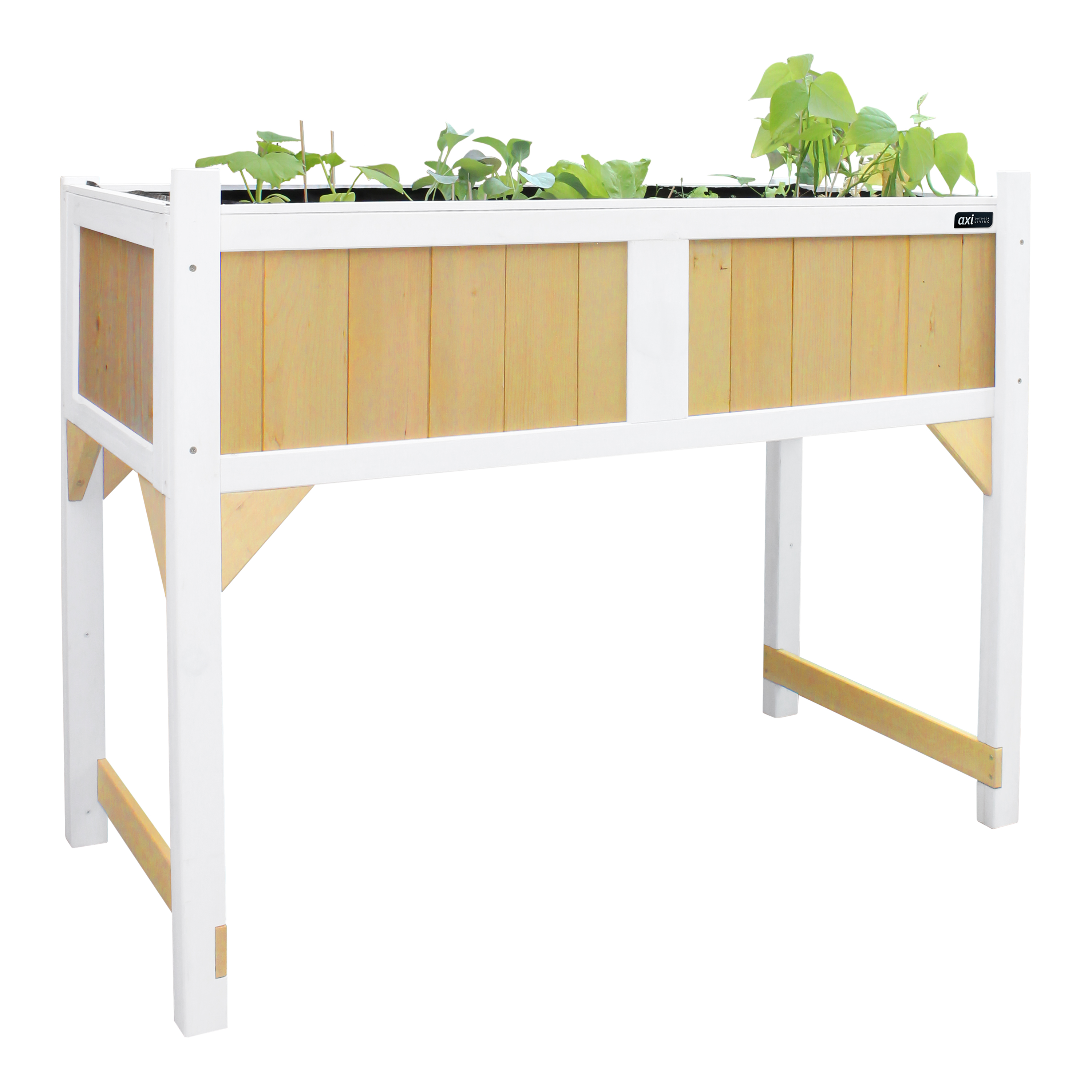 AXI Gardening Table with ground cloth - Brown/White