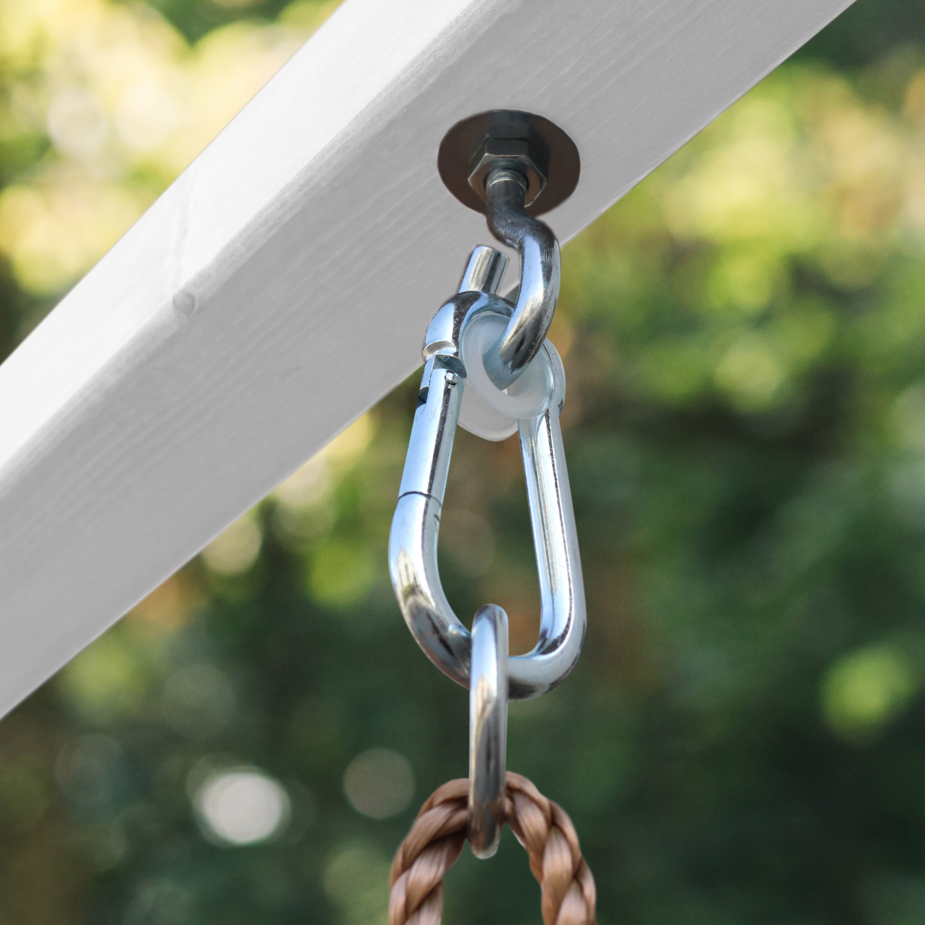 AXI Beach Tower with Single Swing Set Brown/White - Grey Slide