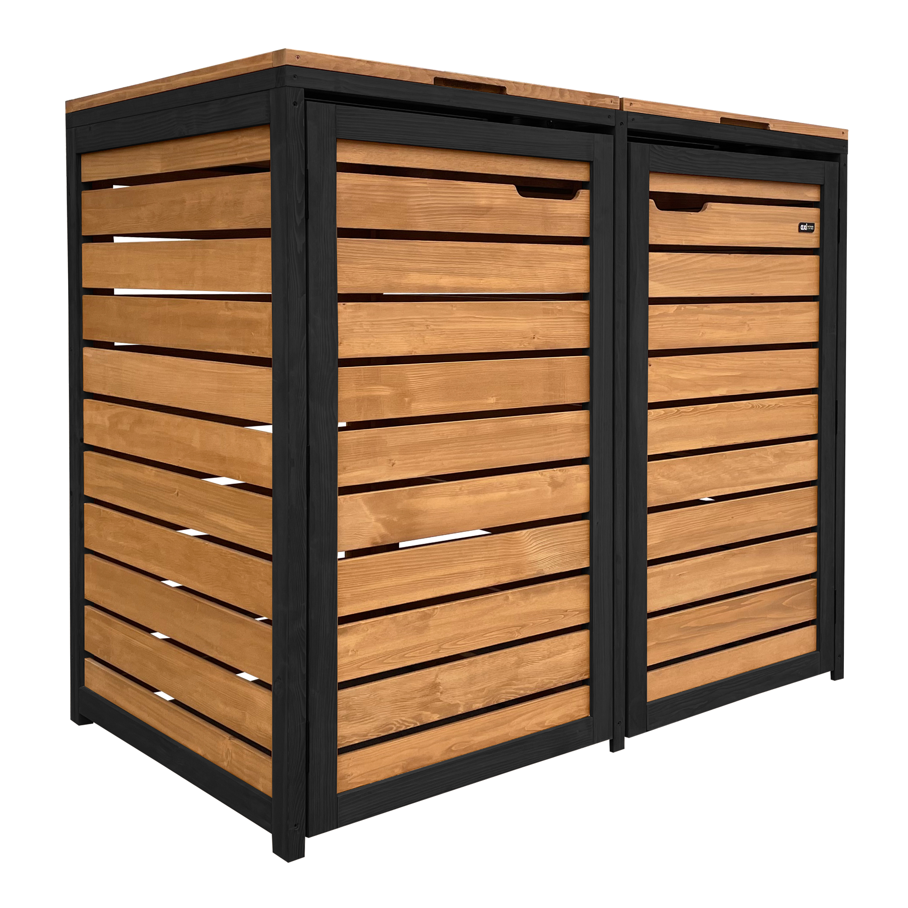 AXI Lex Wooden Bin Storage Brown/Black - 2 bins