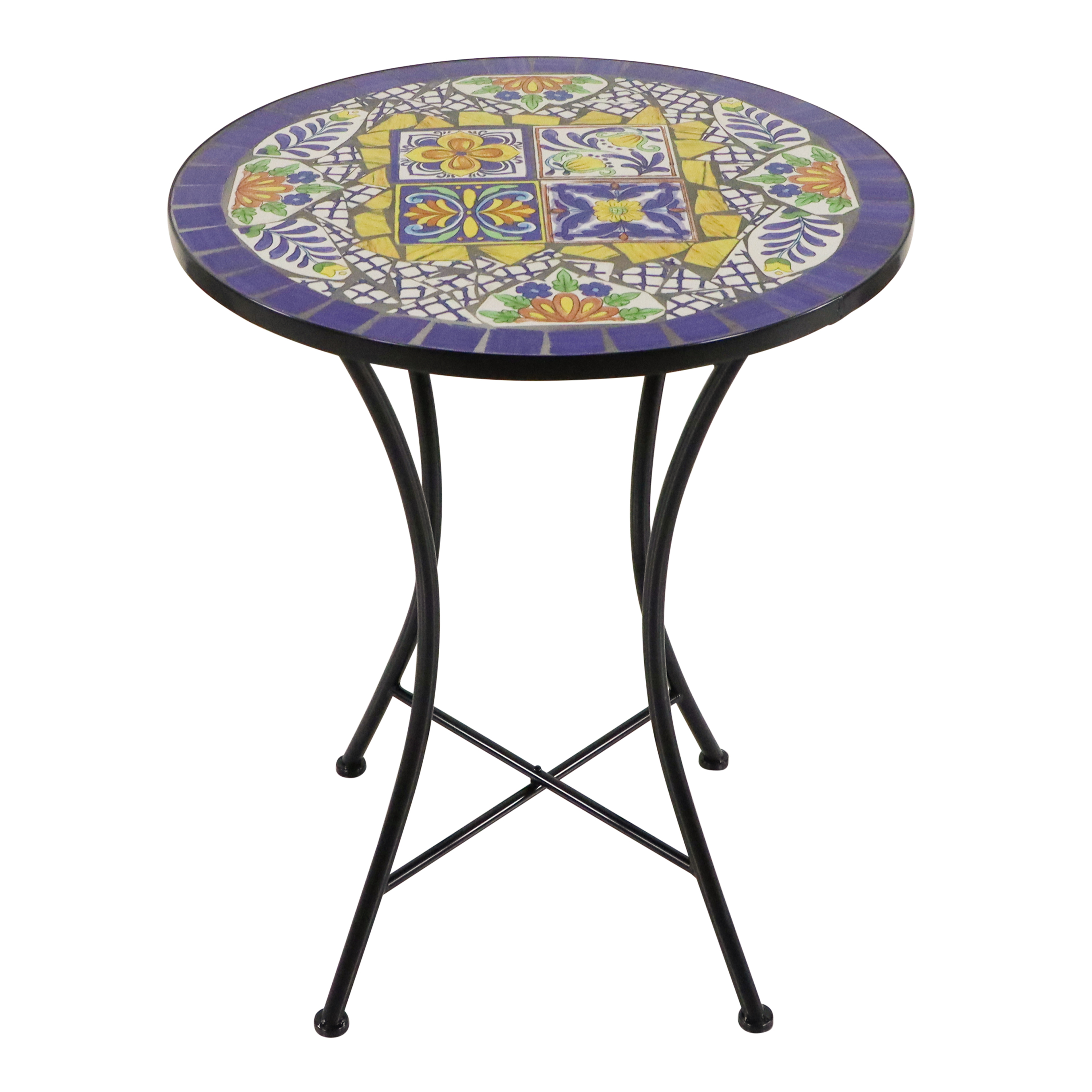 AXI Amélie Bistro Set Mosaic Mediterranean Style - Blue/Yellow