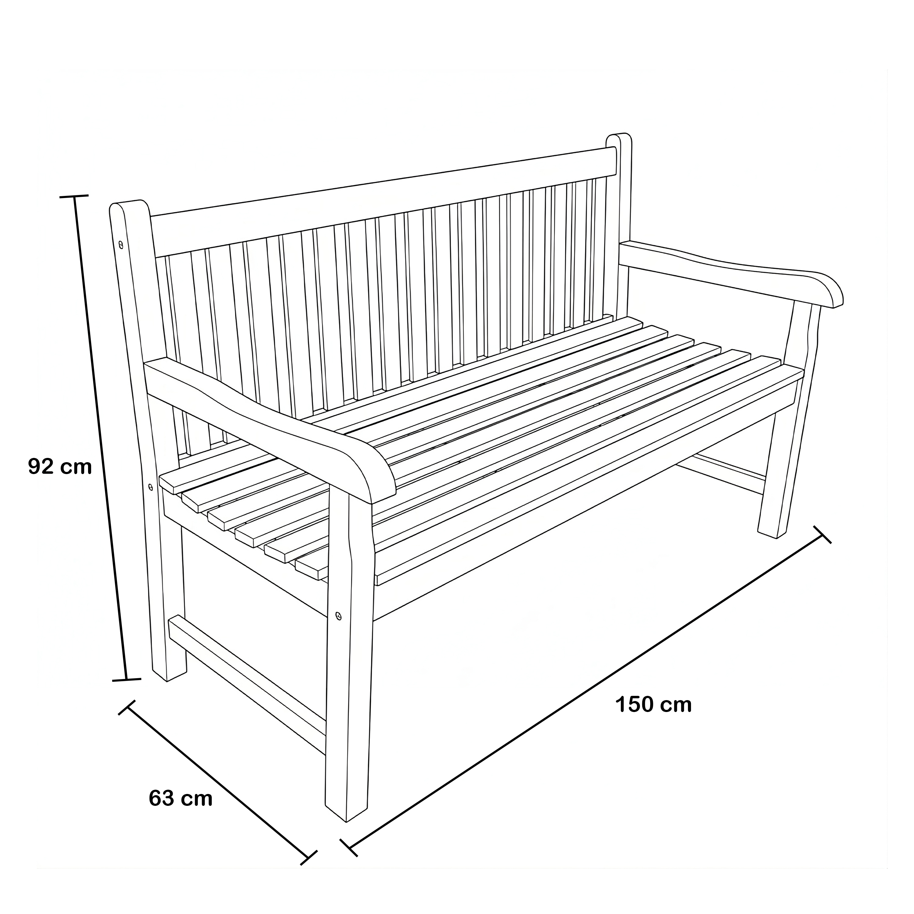 AXI Nowi Teak Garden Bench 150 cm