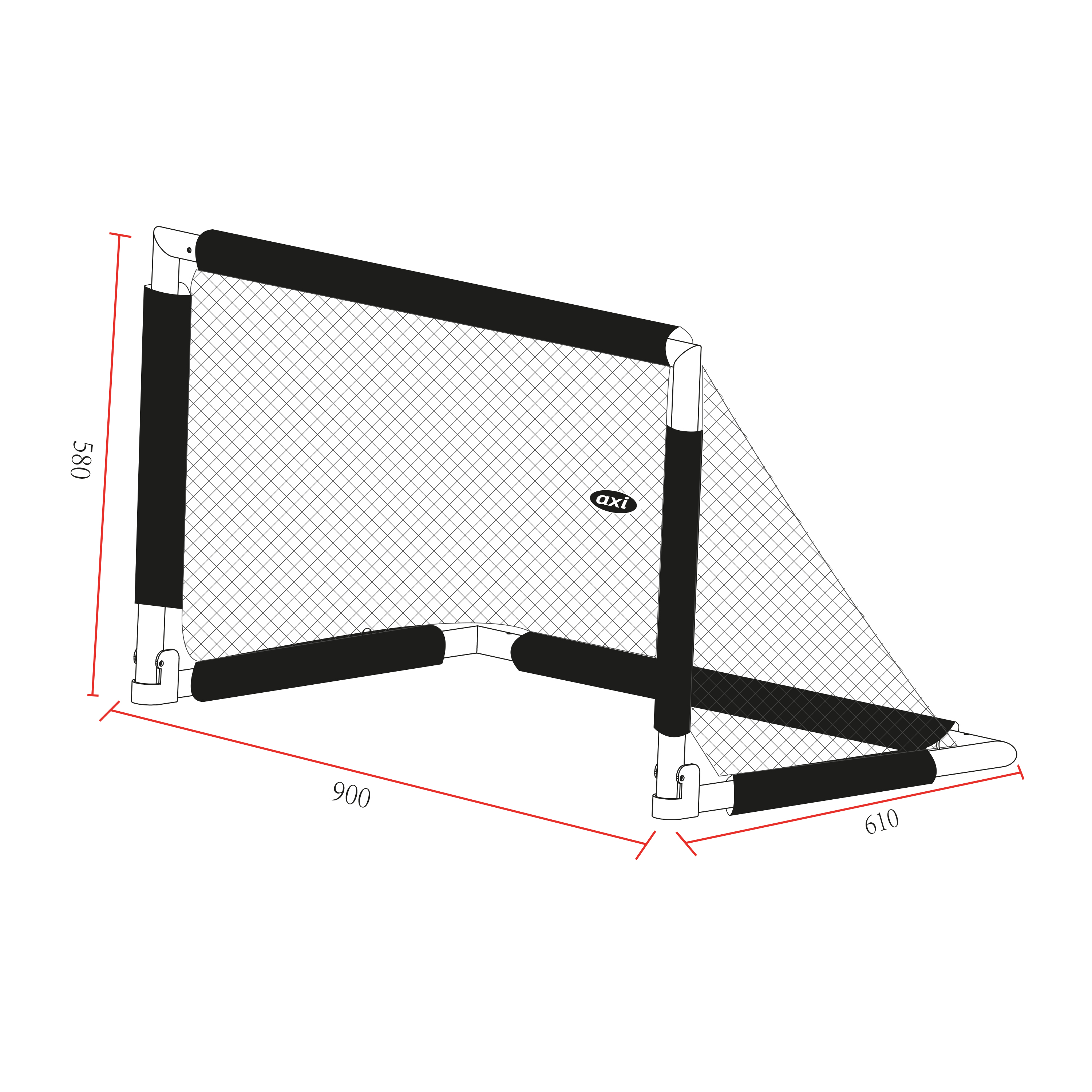 AXI Football Goal Lionel Foldable 90 cm