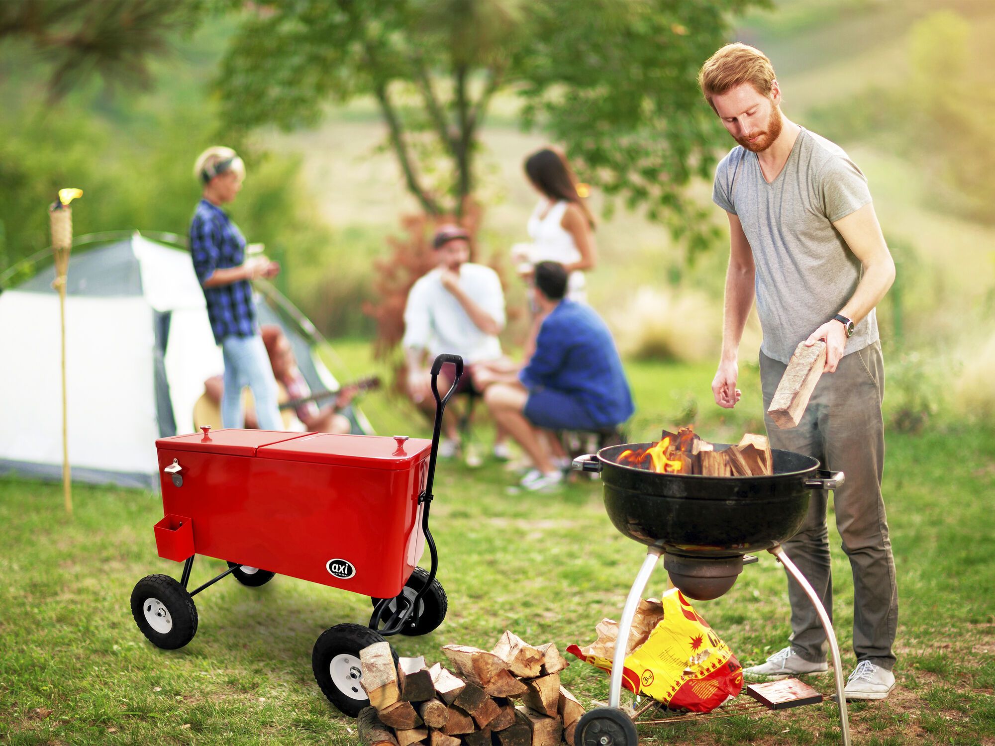 AXI Beach Wagon Cooler - Red