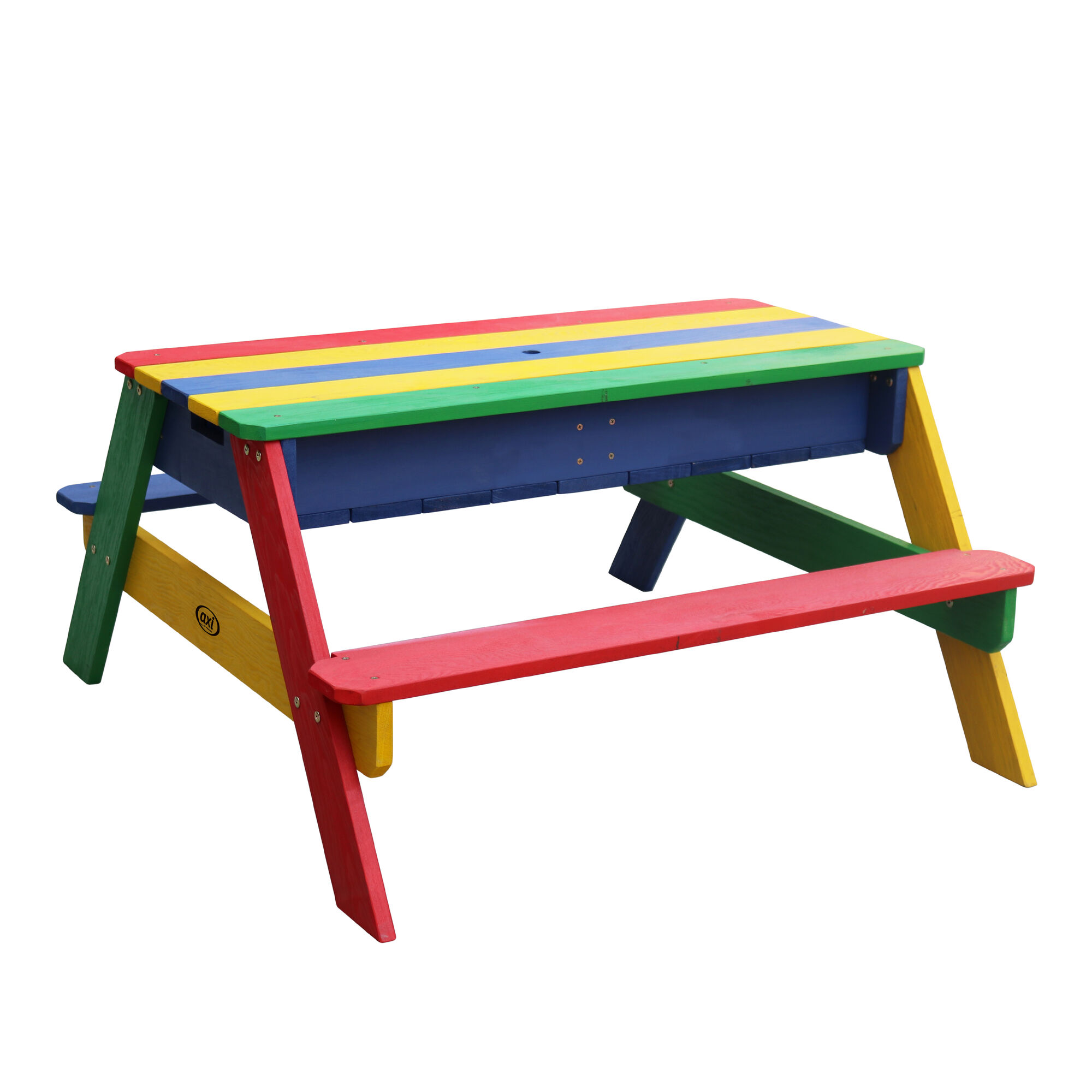 productfoto AXI Nick Zand & Water Picknicktafel Regenboog - Incl. hoogte verstelbare Parasol - FSC 100% Hout