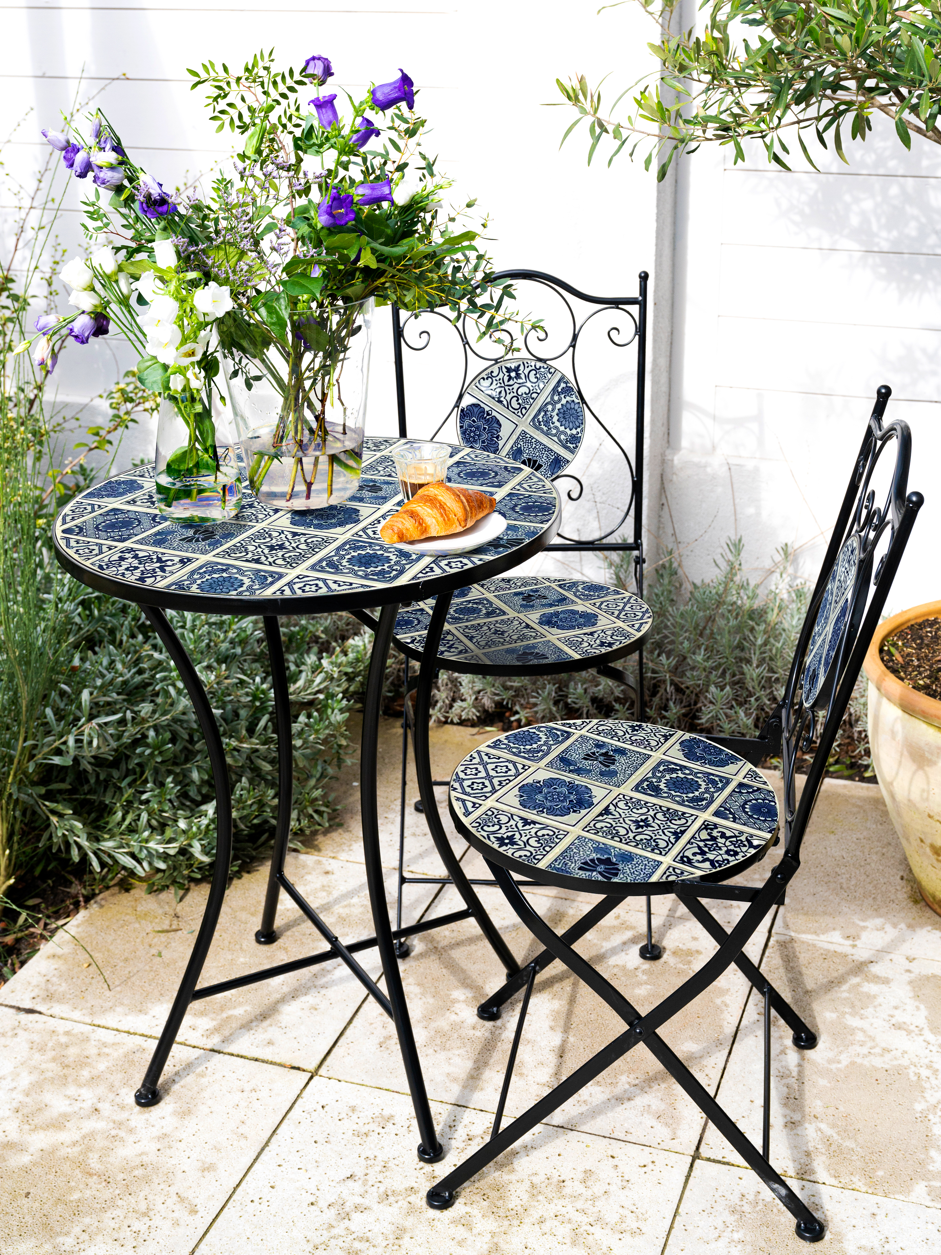 AXI Amélie Bistro Set Mosaic - Delft Blue