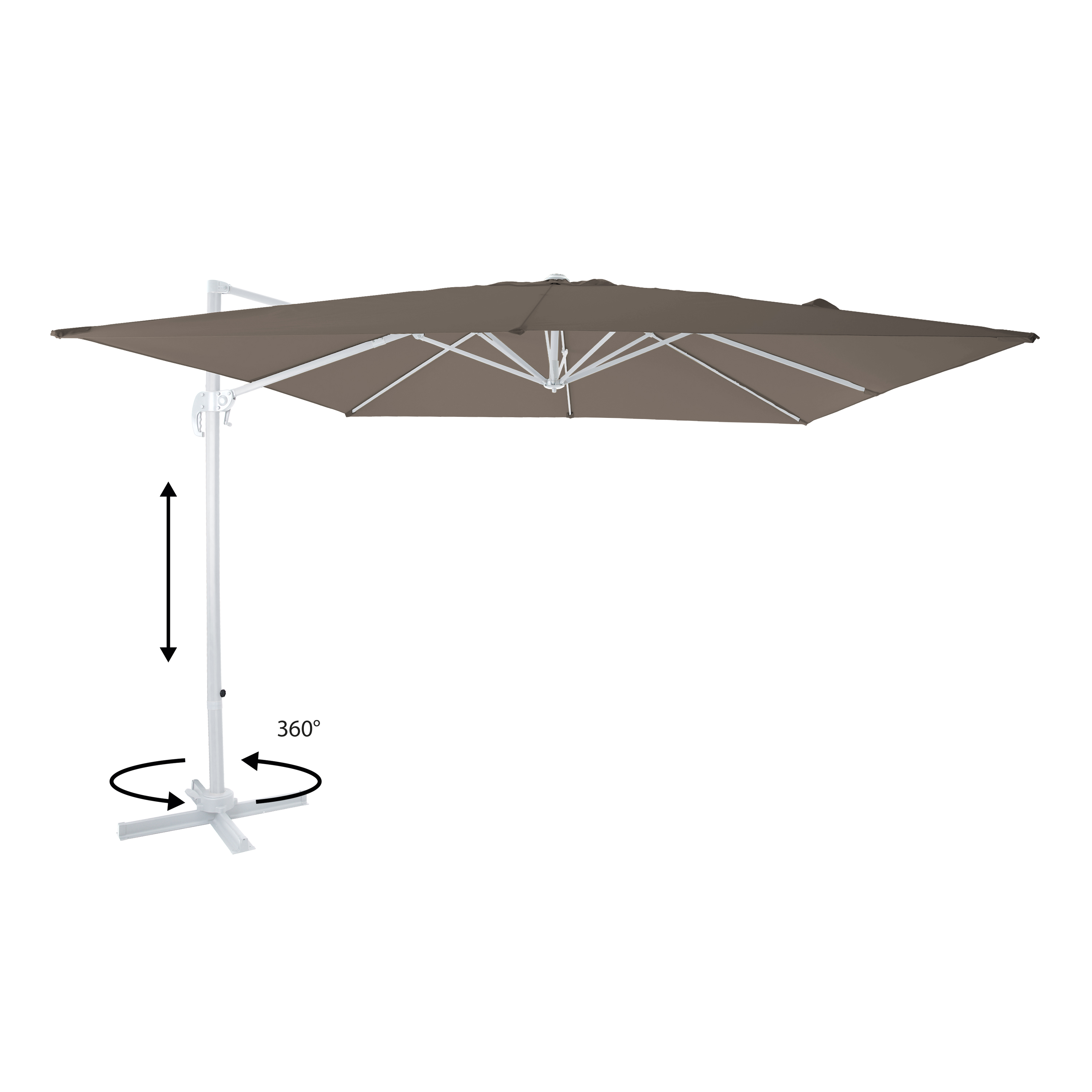 AXI Nima Floating Parasol 300x300 White/Taupe