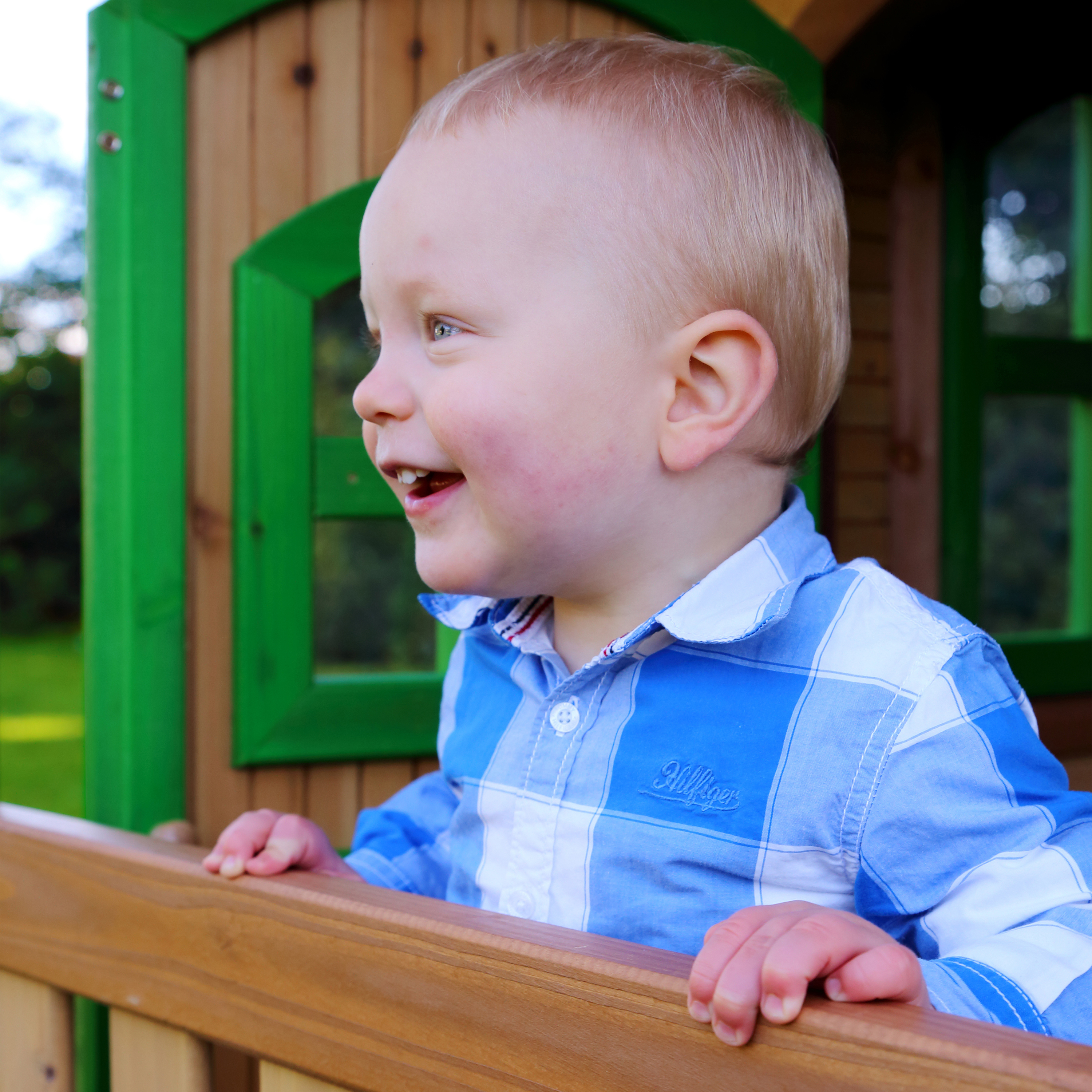 AXI Tom Playhouse Brown/Green - Grey Slide-8717973938040 AXI Tom Playhouse Brown/Green - Grey Slide