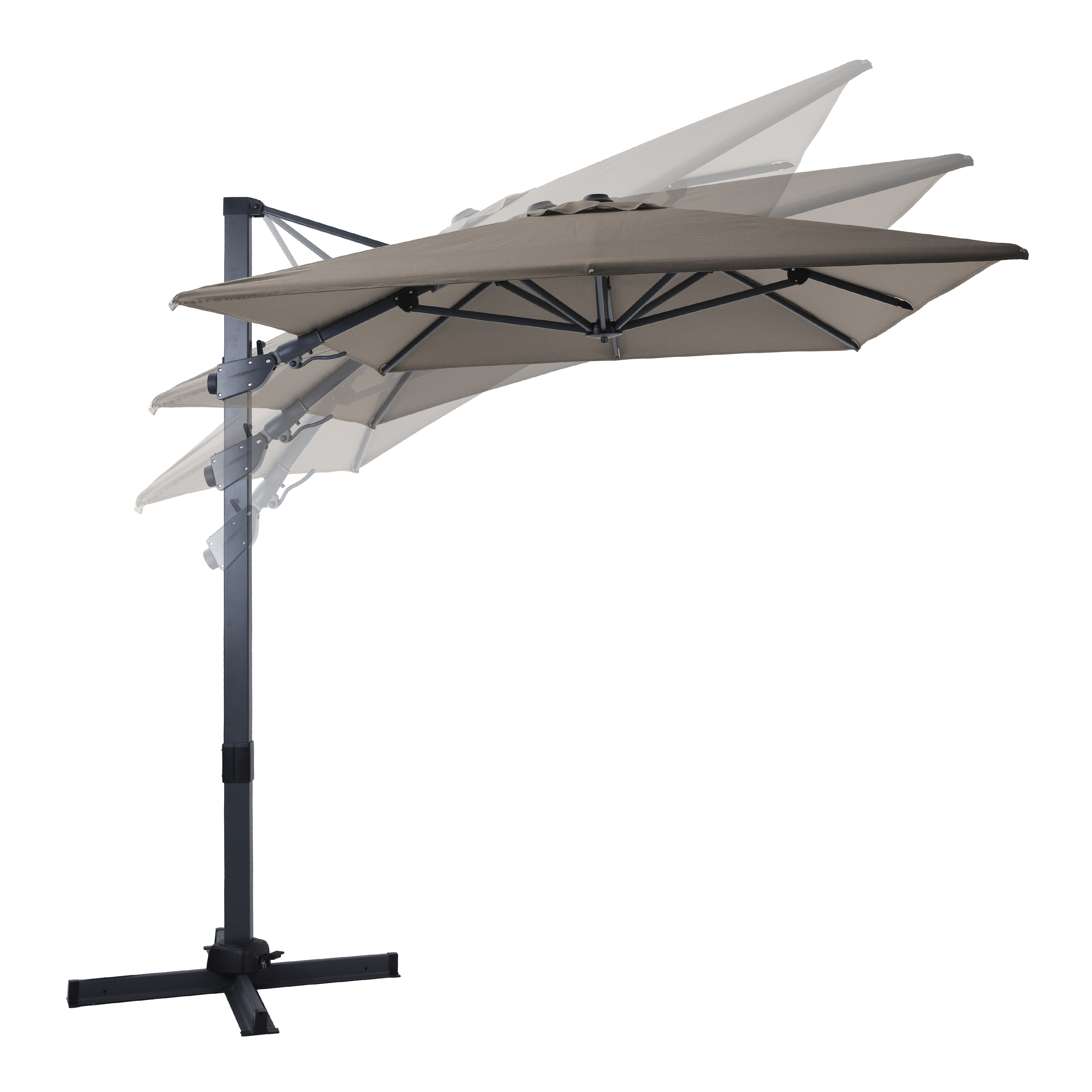 AXI Milad Premium Cantilever Parasol 200x300cm - Grey/Taupe