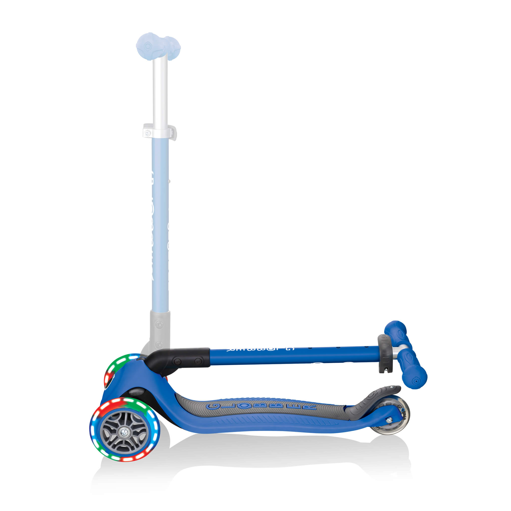 Globber Primo Foldable Lights Scooter - Blue