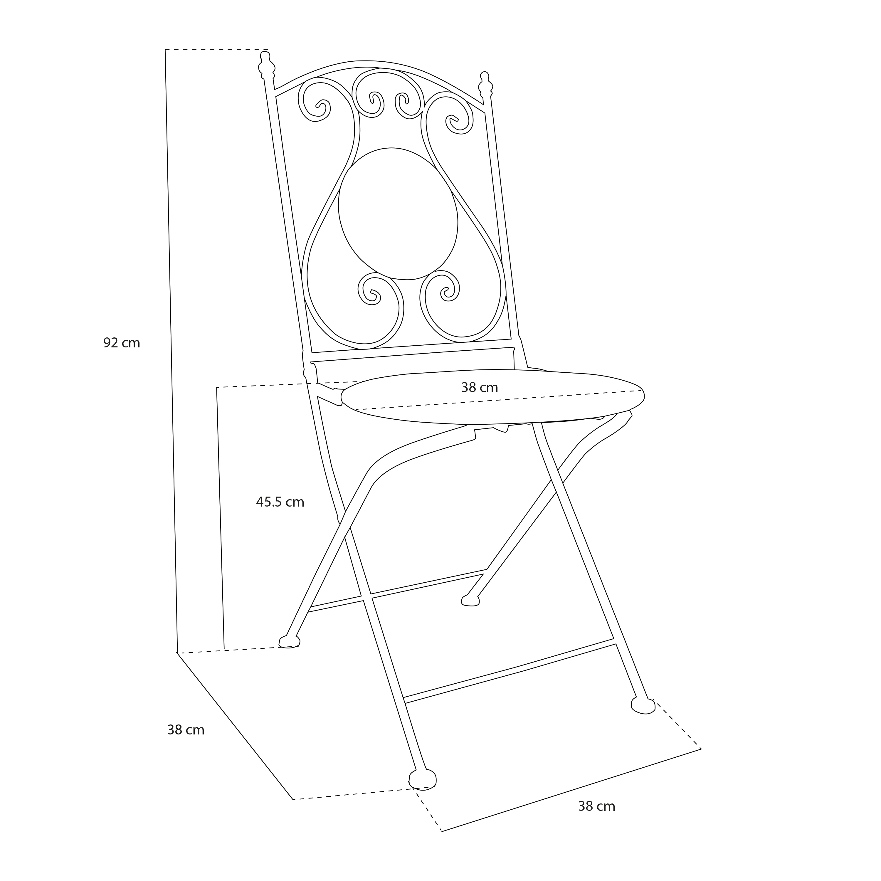 AXI Maxime Metal Bistro Set - Wine/Cream