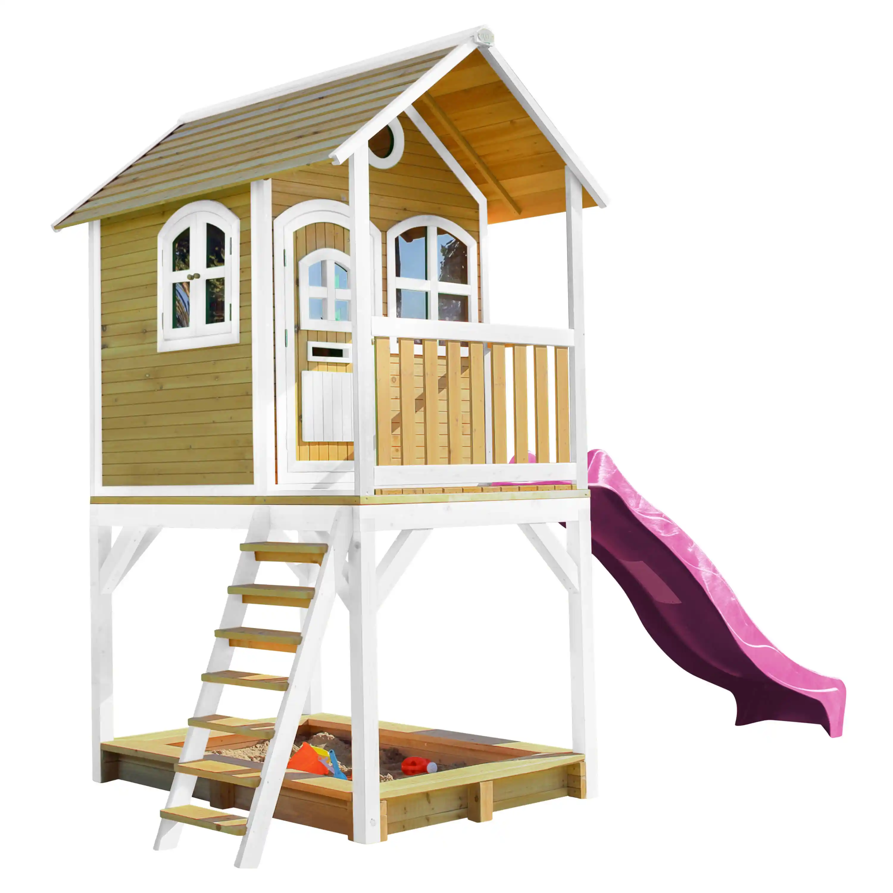 AXI Sarah Playhouse Brown/White - Purple Slide