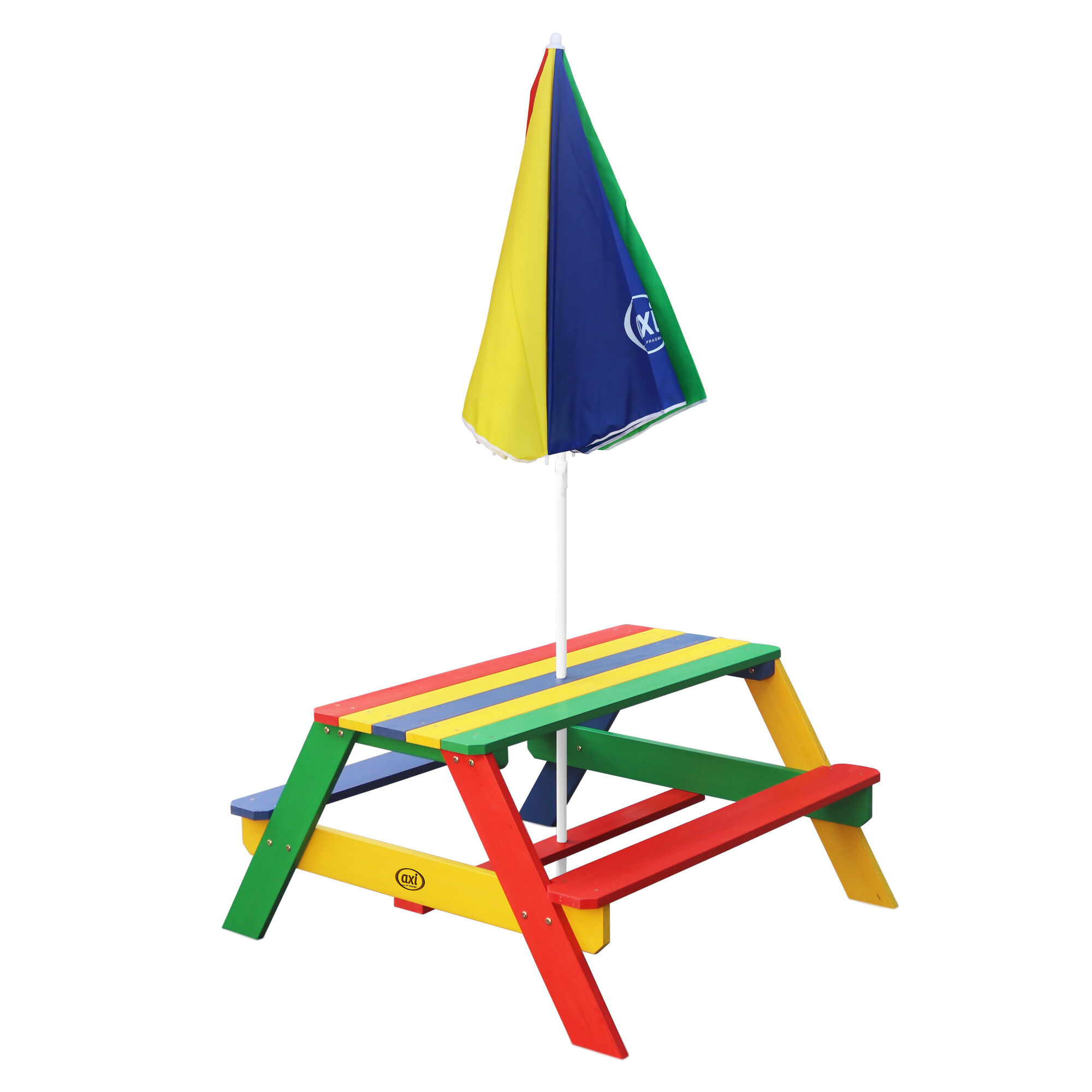 productfoto AXI Nick Picknicktafel Regenboog - Parasol Regenboog