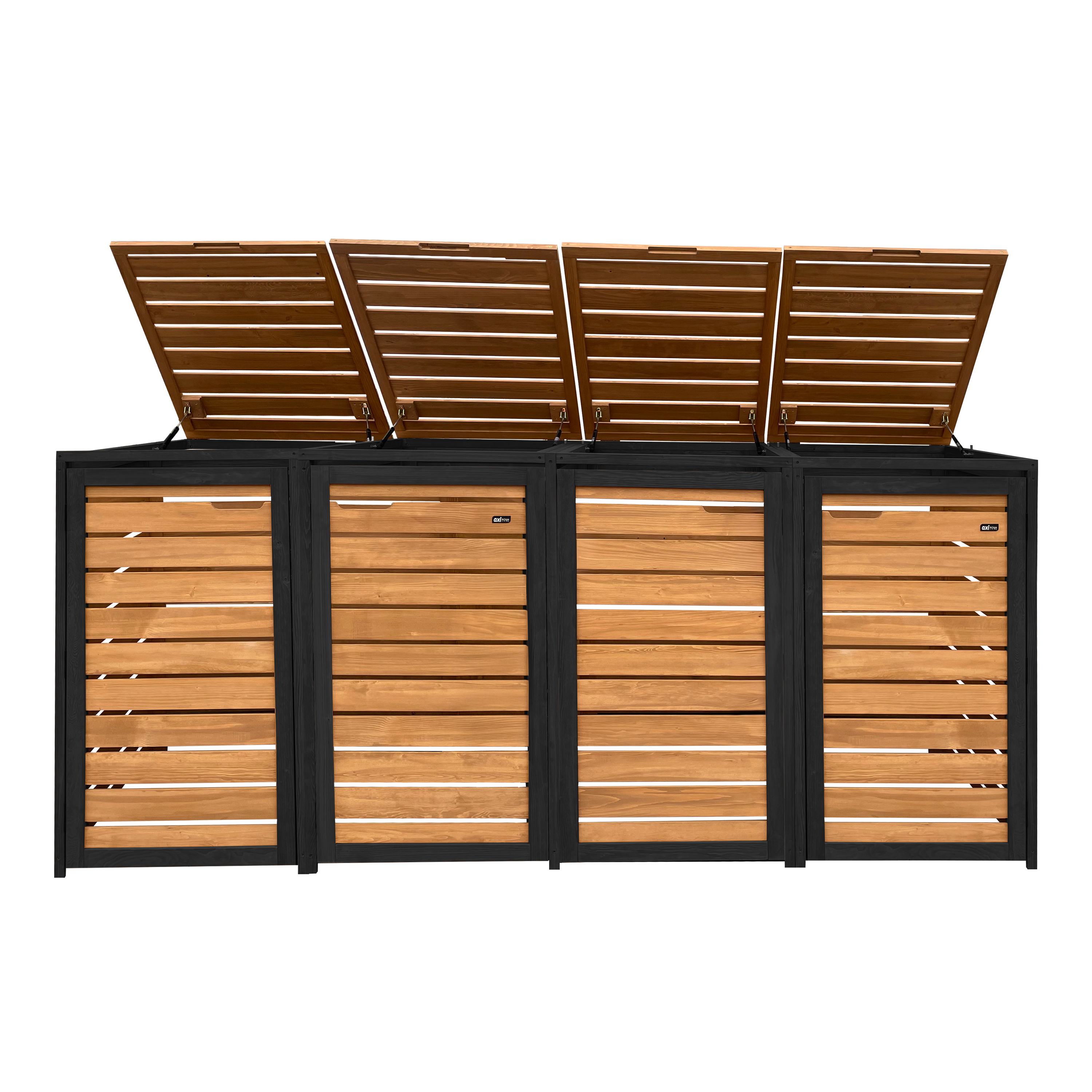 AXI Lex Wooden Bin Storage Brown/Black - 4 bins
