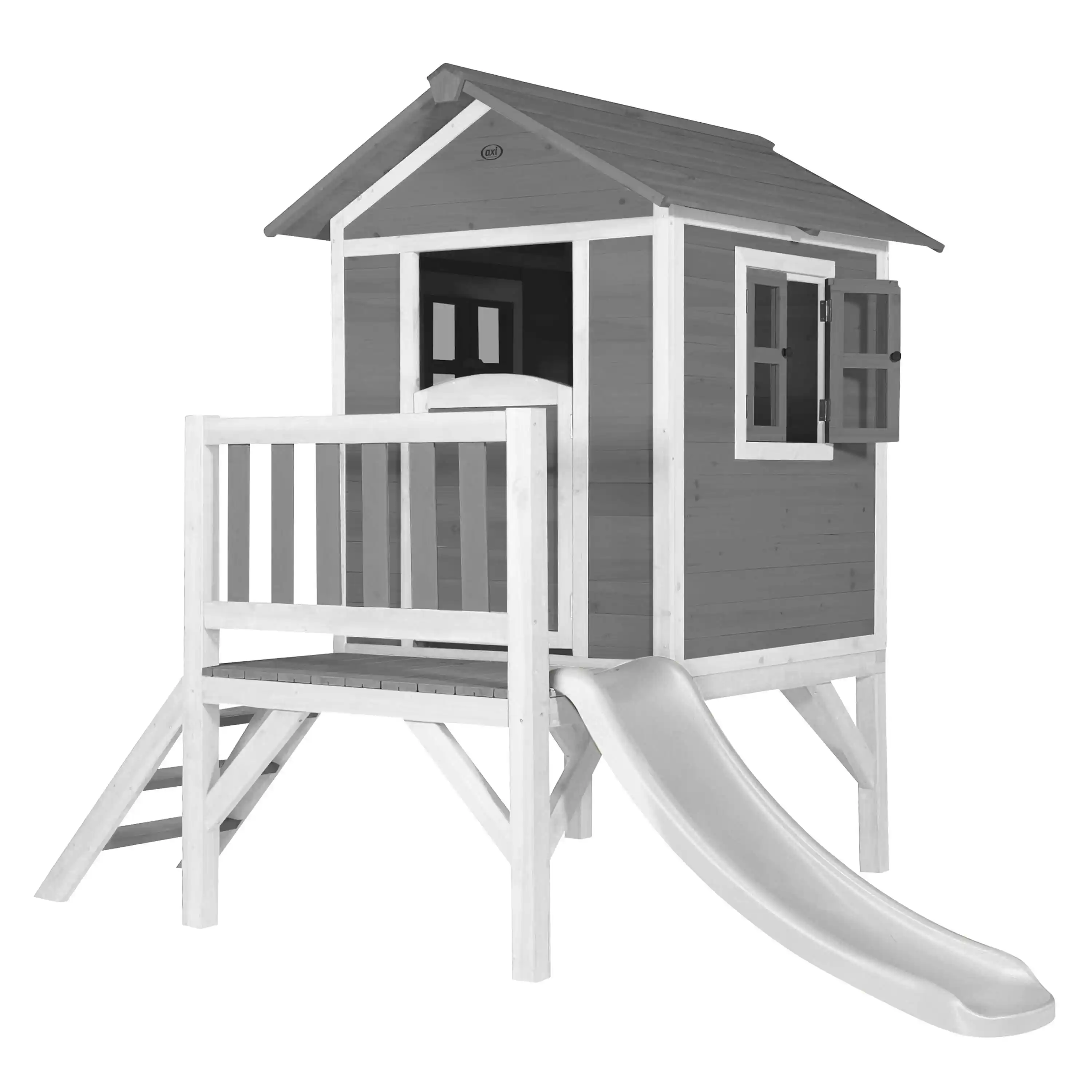 AXI Lodge XL Playhouse Cool Grey - White Slide