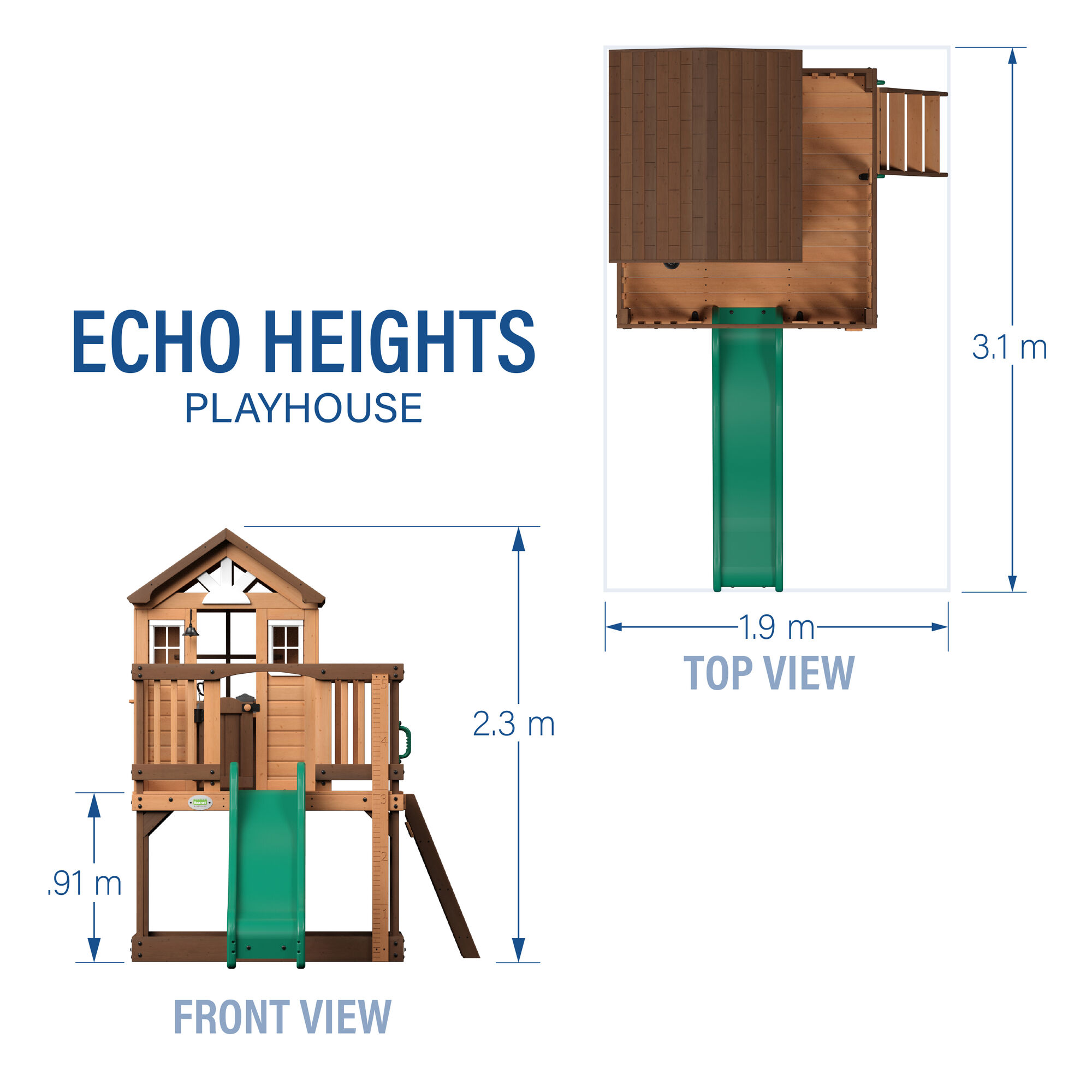 maattekening Backyard Discovery Echo Heights Speelhuis