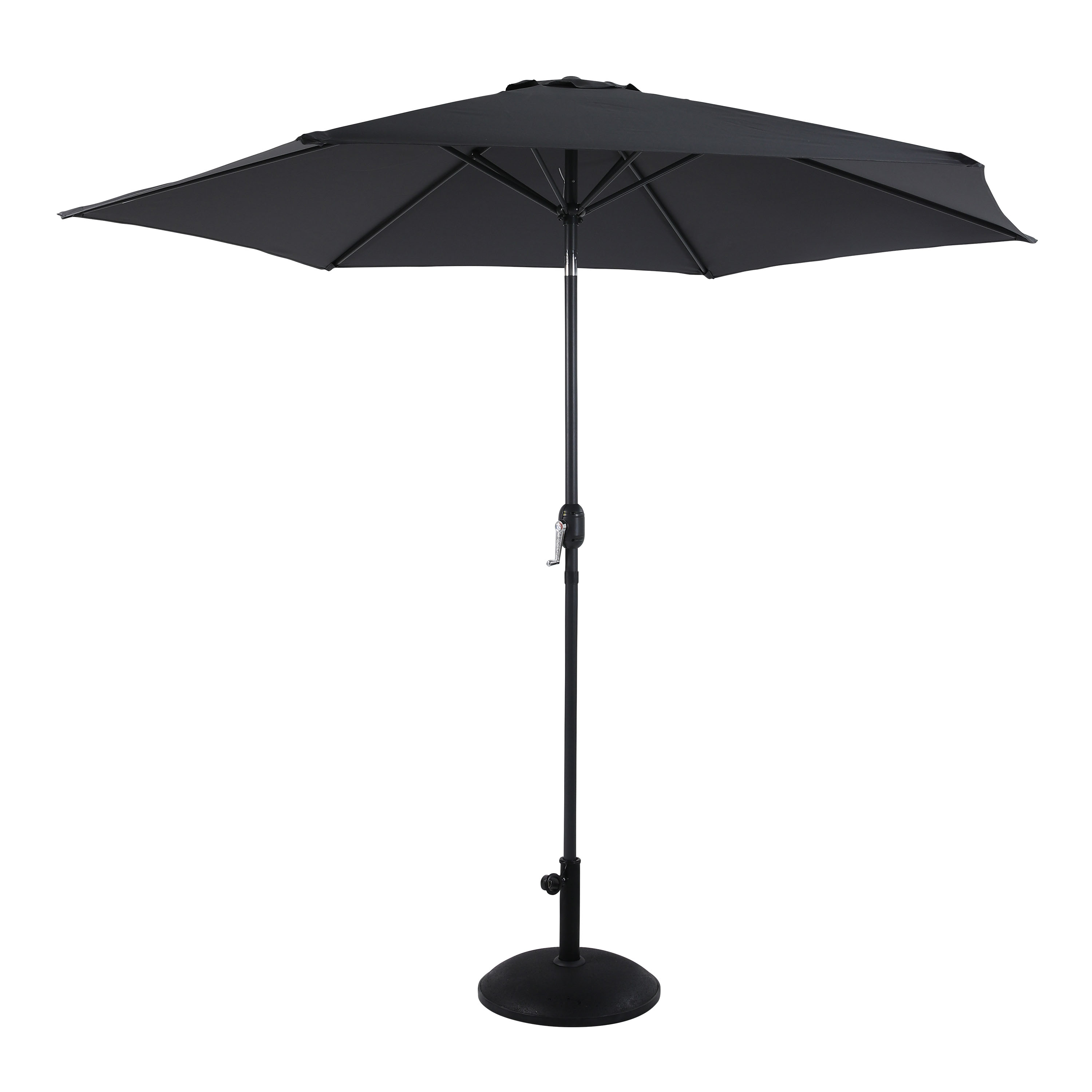 AXI Noor Centre Pole Parasol Ø 300cm incl. parasol base Anthracite/Grey