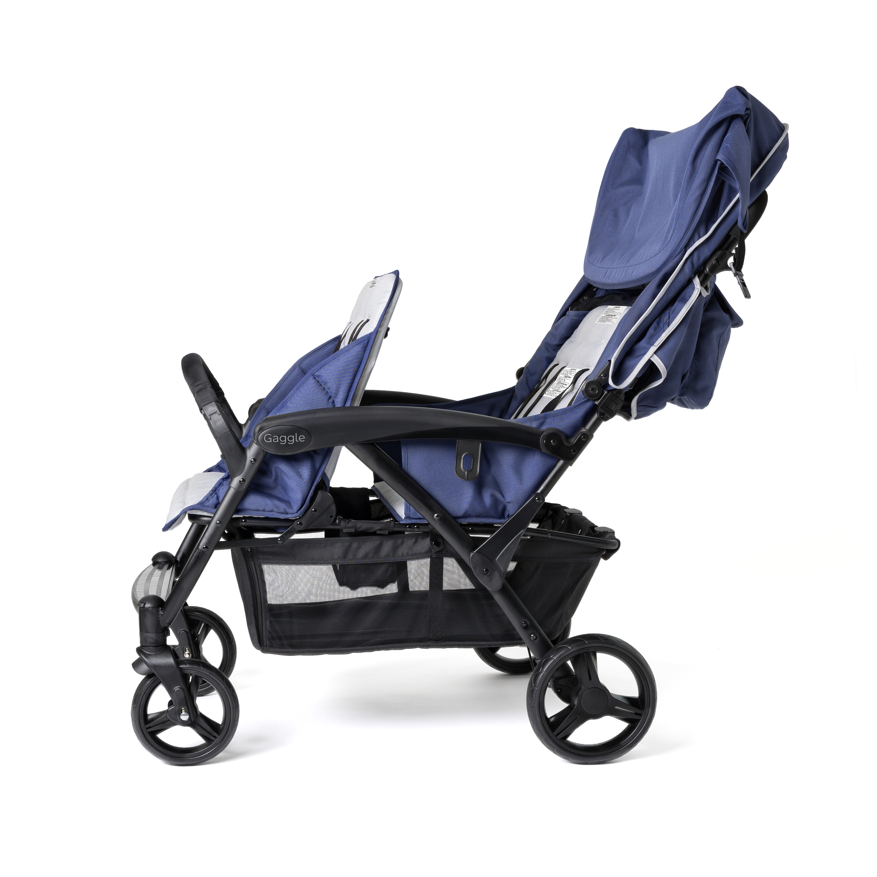 Gaggle Odyssey 4x4 Quad Stroller for 4 Children - Blue/Black