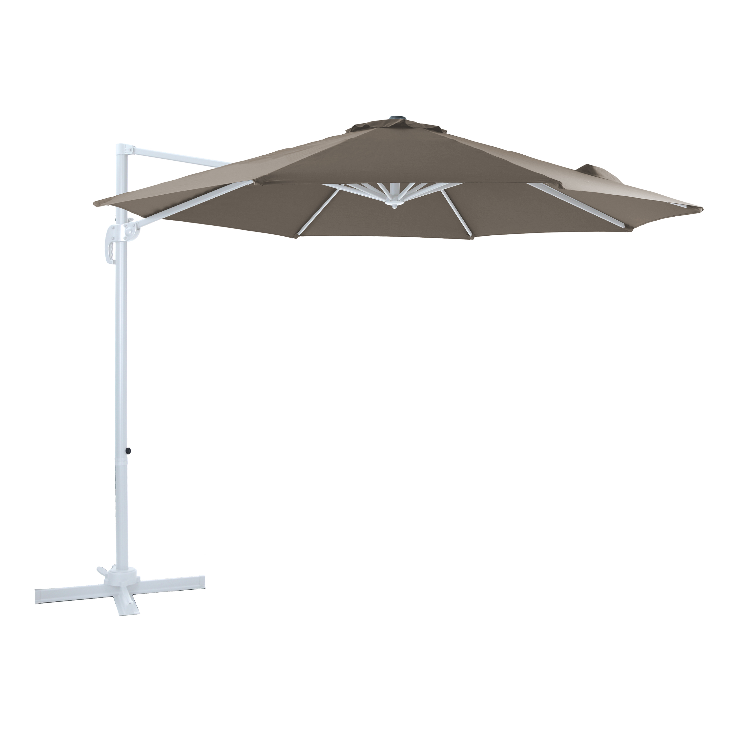 AXI Marisol Cantilever Parasol Ø 300cm Round - White/Taupe