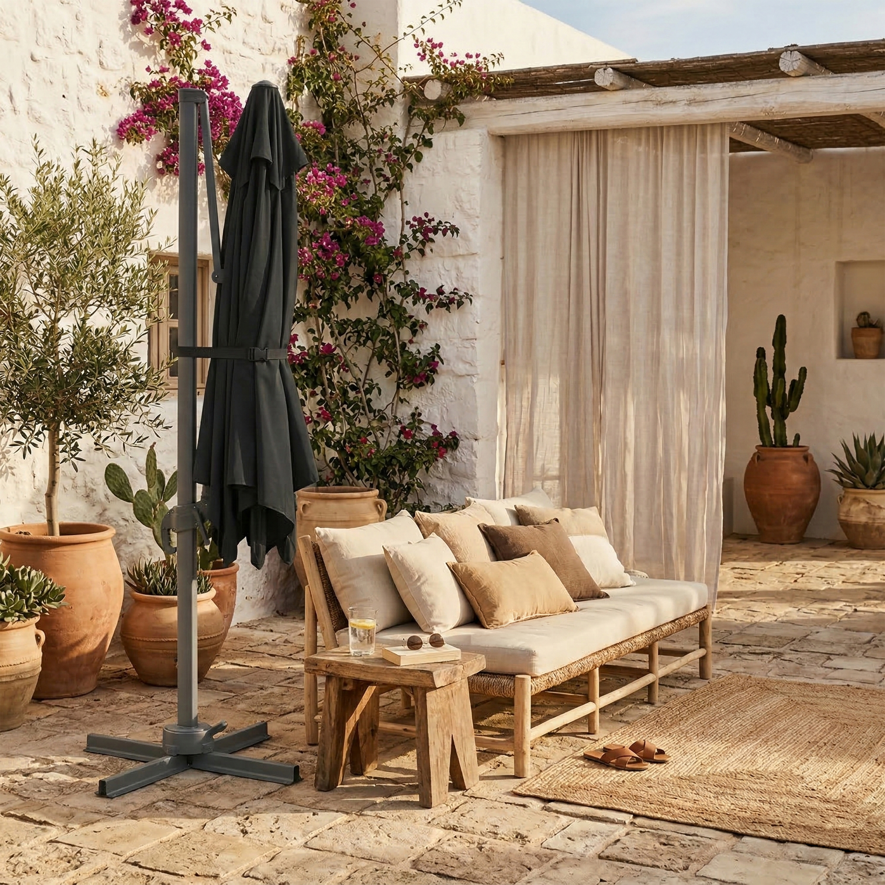 AXI Alina Cantilever Parasol 300x300cm Anthracite/Grey