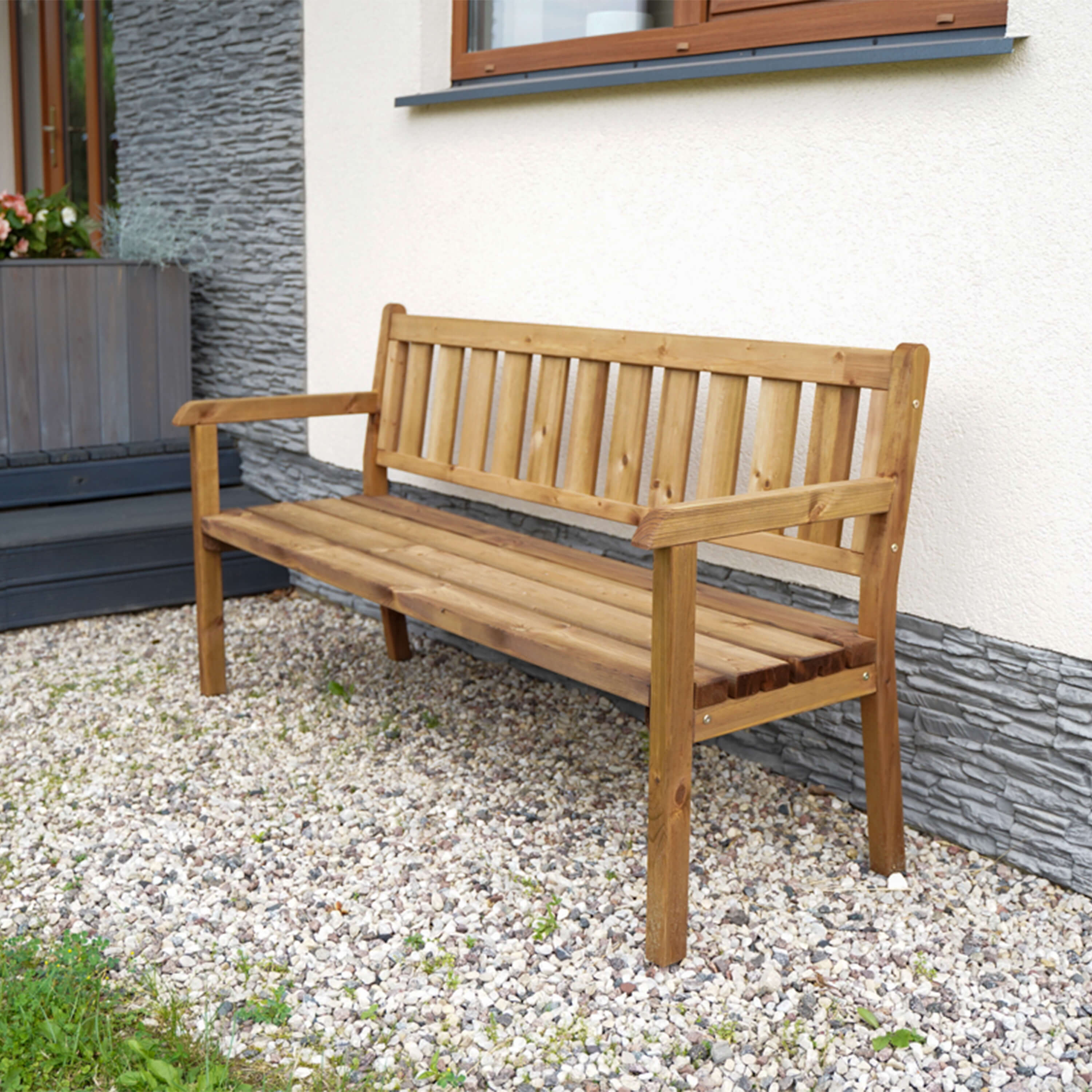 AXI Charlotte Wooden Garden Bench 170 cm - Brown