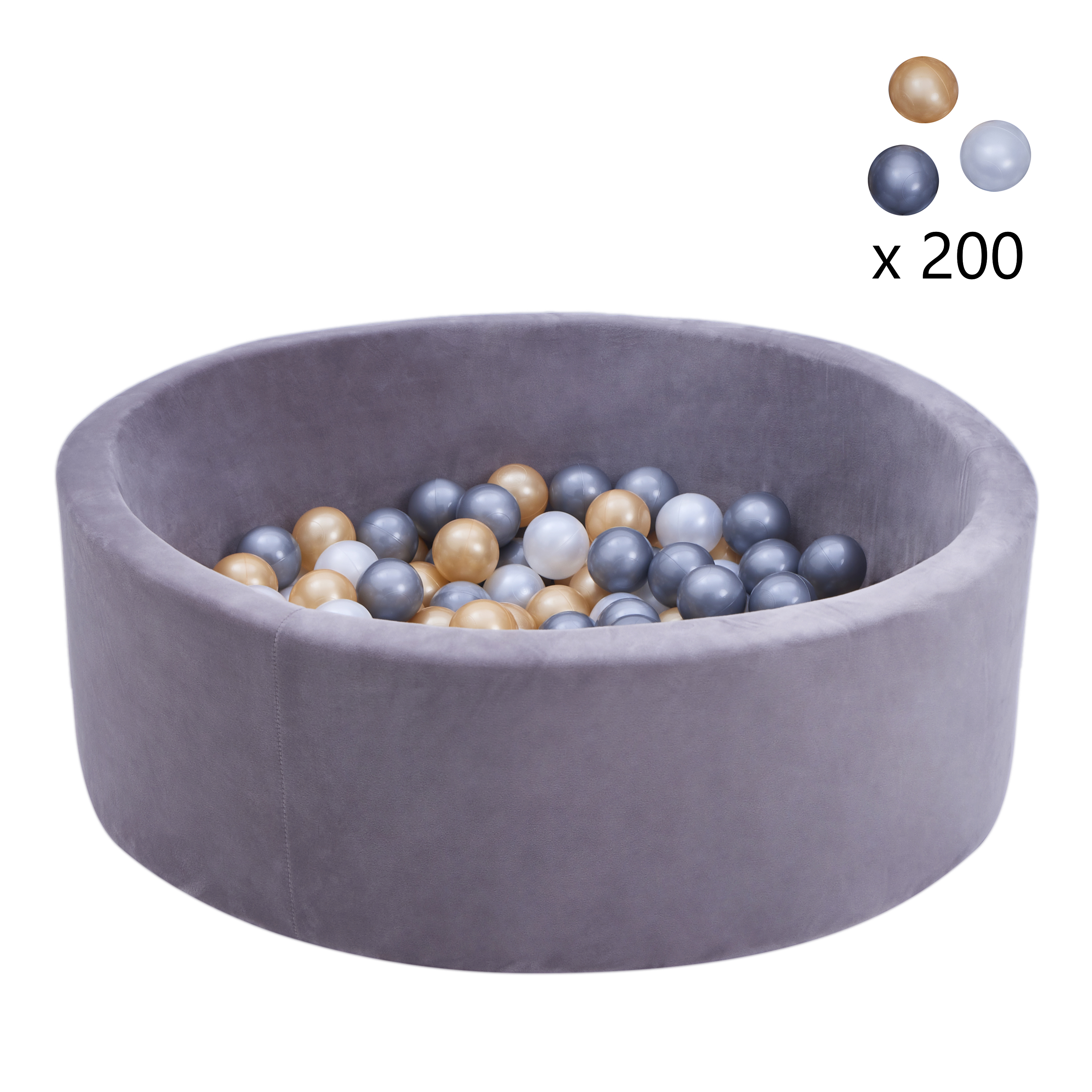 Sunny Boaz Ballpit incl. 200 balls - Grey
