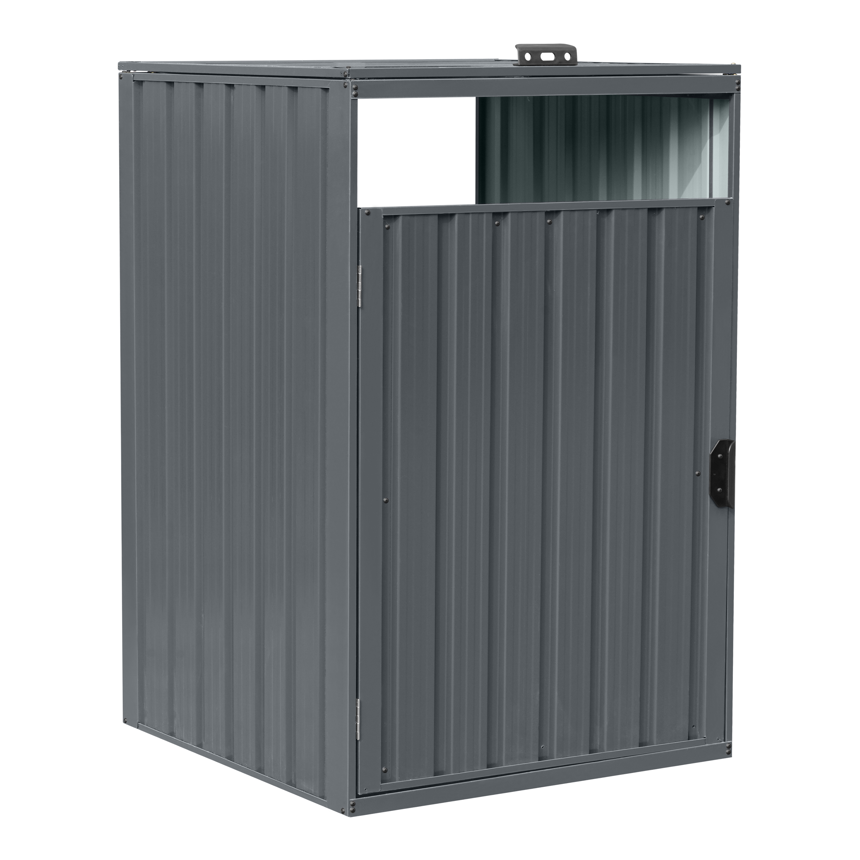 AXI Owen Metal Garbage Bin Shed Anthracite - 1 Garbage Bin