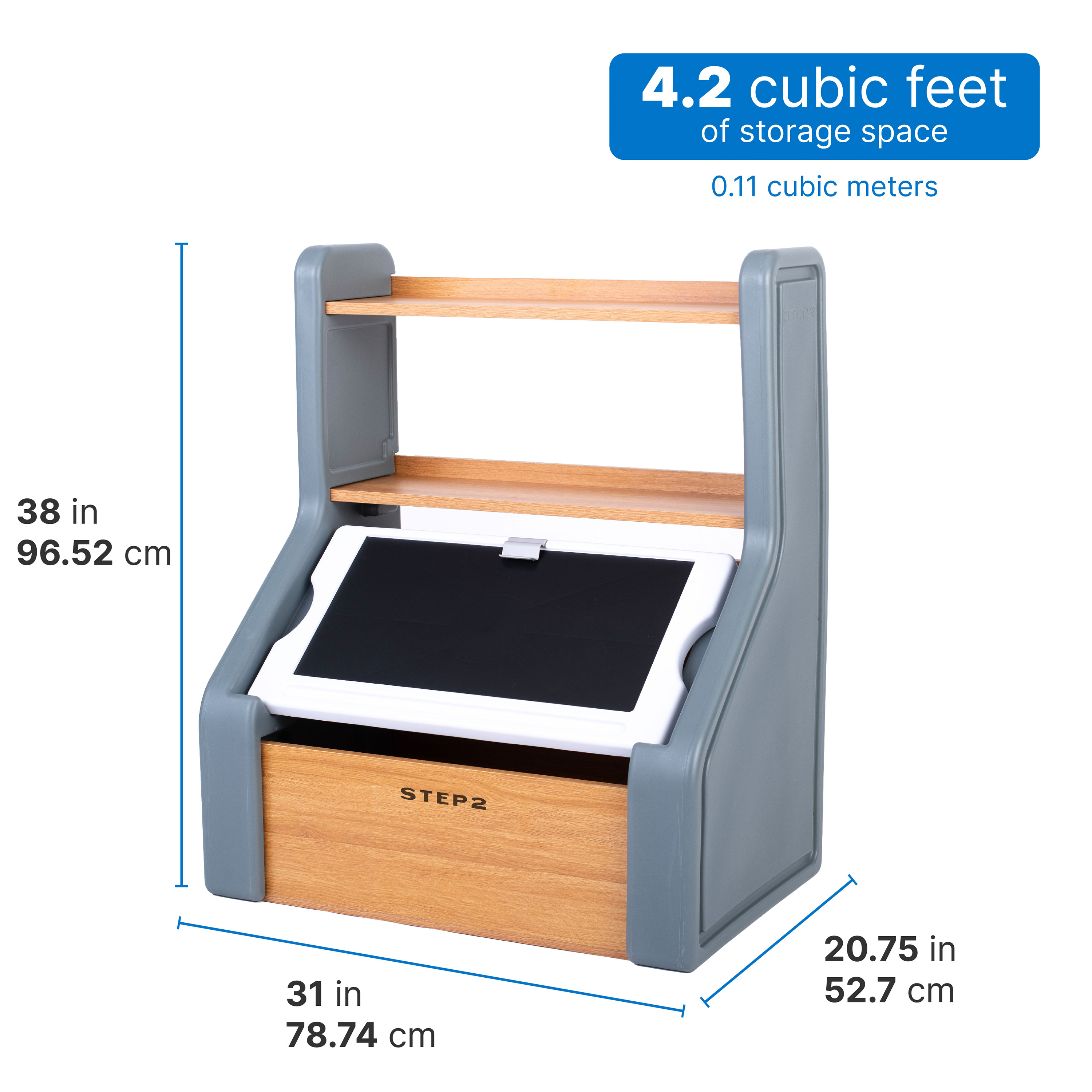 Step2 Harmony Toy Storage Box Grey
