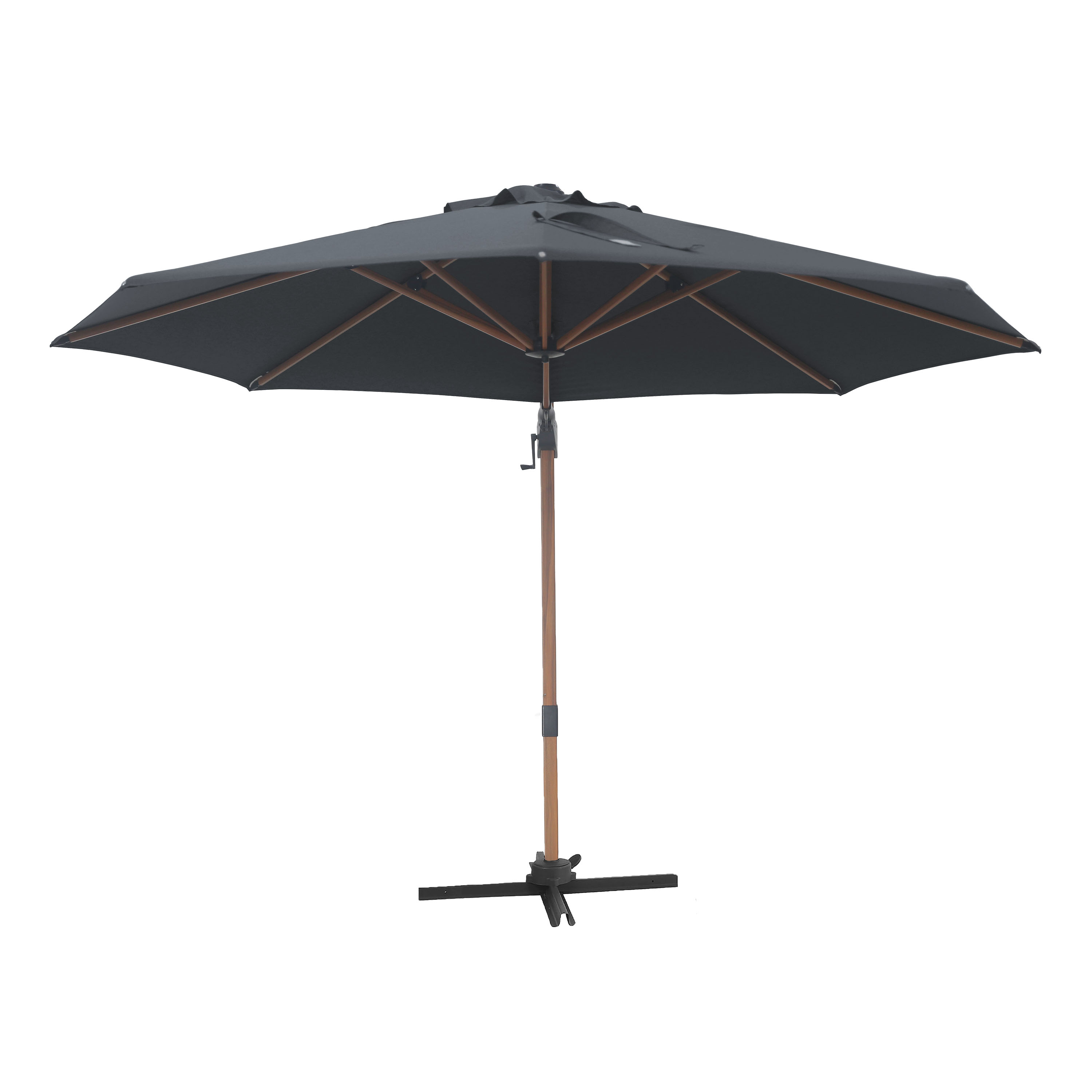 AXI Solis Cantilever Parasol Ø 300cm Wood-look/Grey