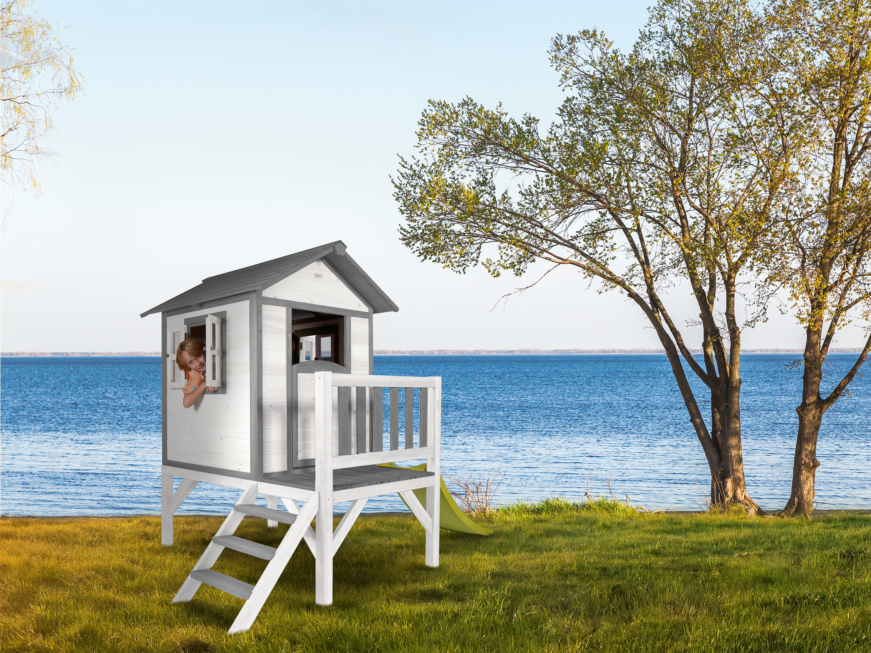 AXI Lodge XL Playhouse Classic - Lime Green Slide