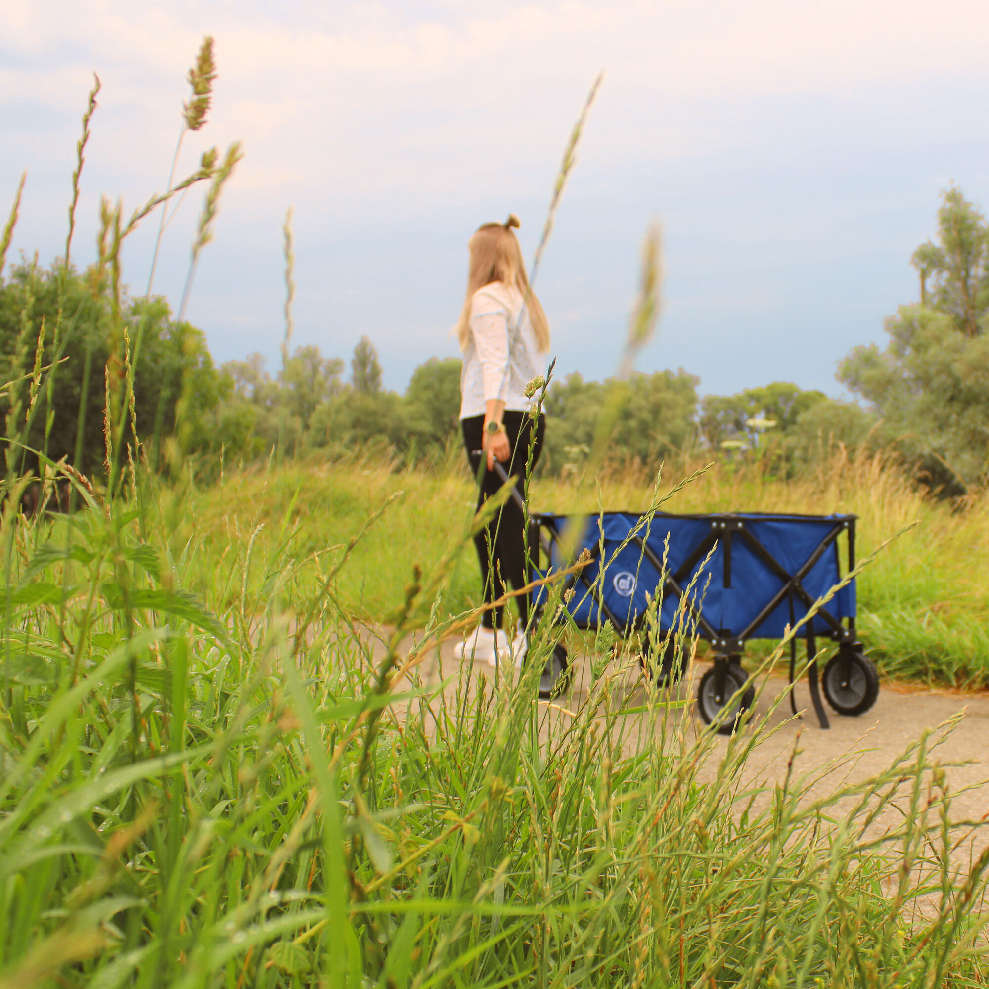 sfeerfoto AXI AB110 Opvouwbare Bolderwagen Blauw