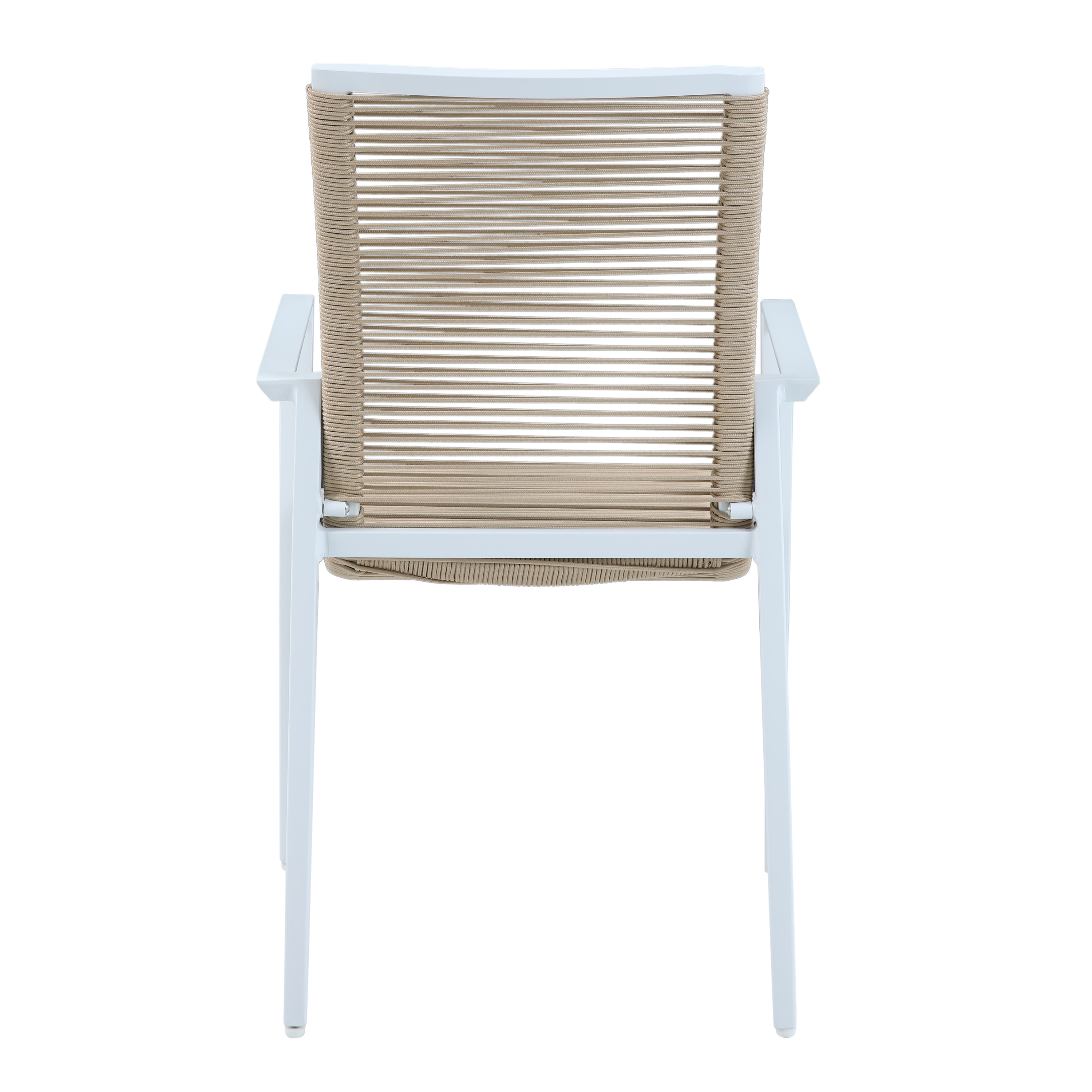 AXI Zora Garden Set with 4 chairs - White/Wood-look PSPC