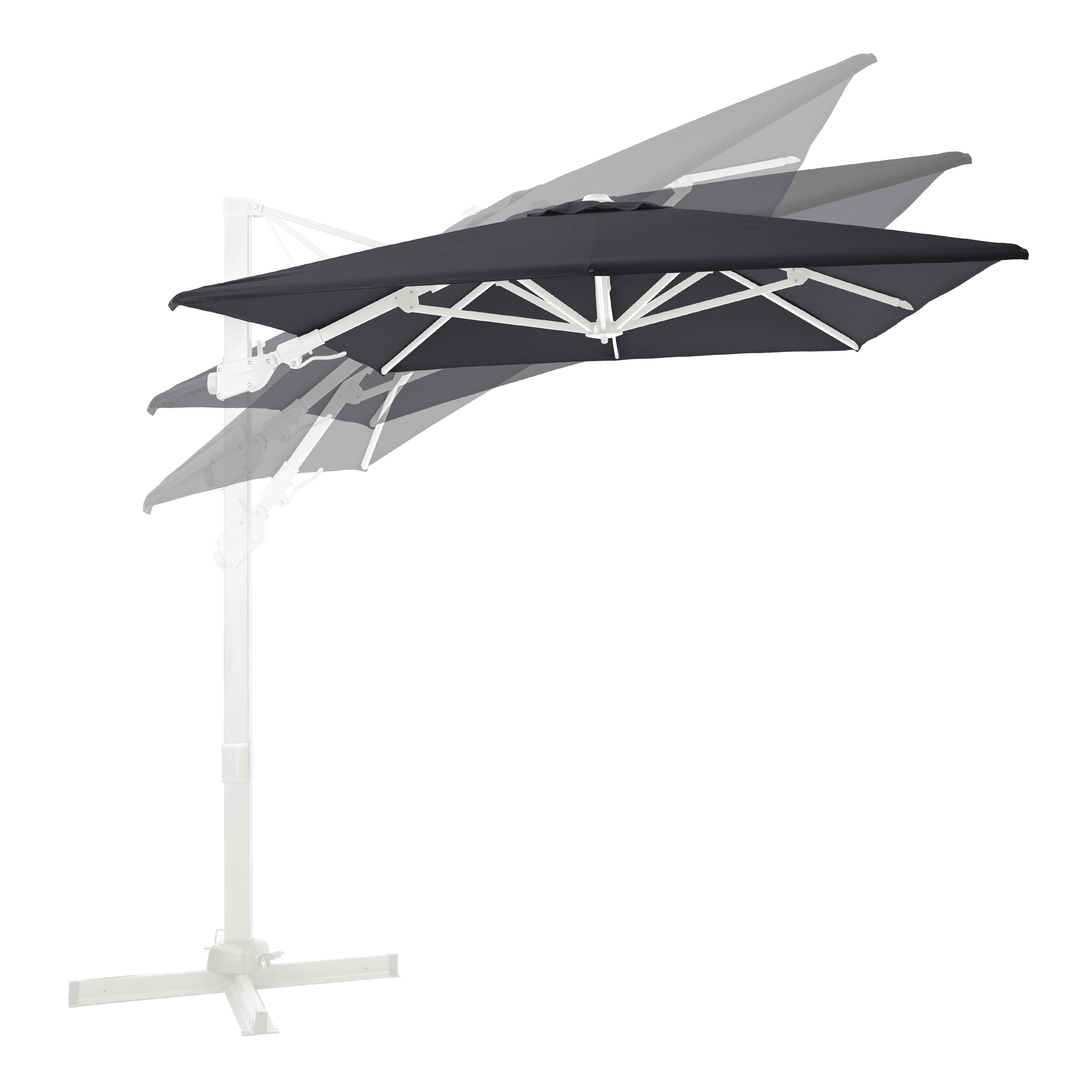 AXI Milad Premium Cantilever Parasol 200x300cm - White/Grey