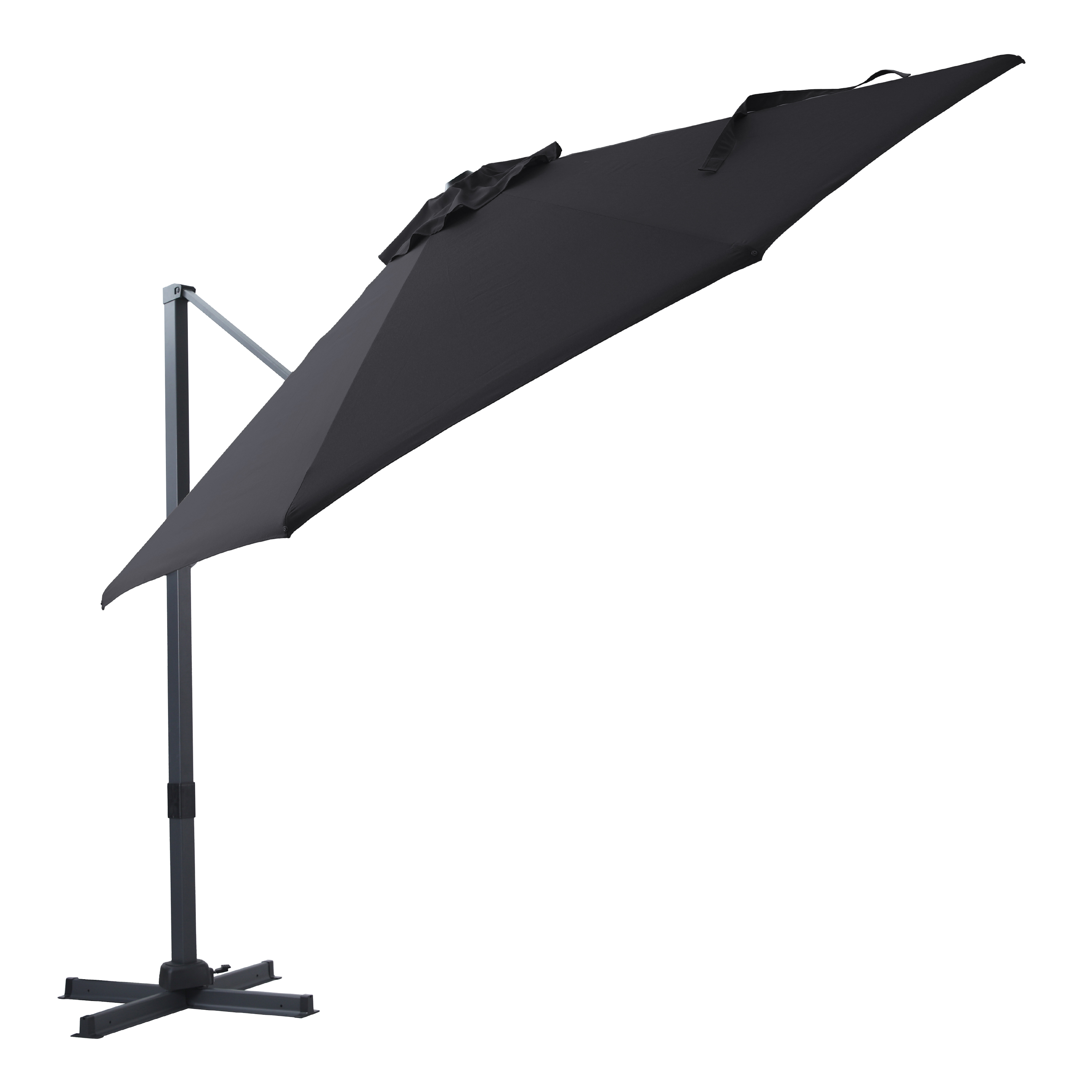 AXI Cyrus Premium Cantilever Parasol Ø 300cm Round - Grey/Grey