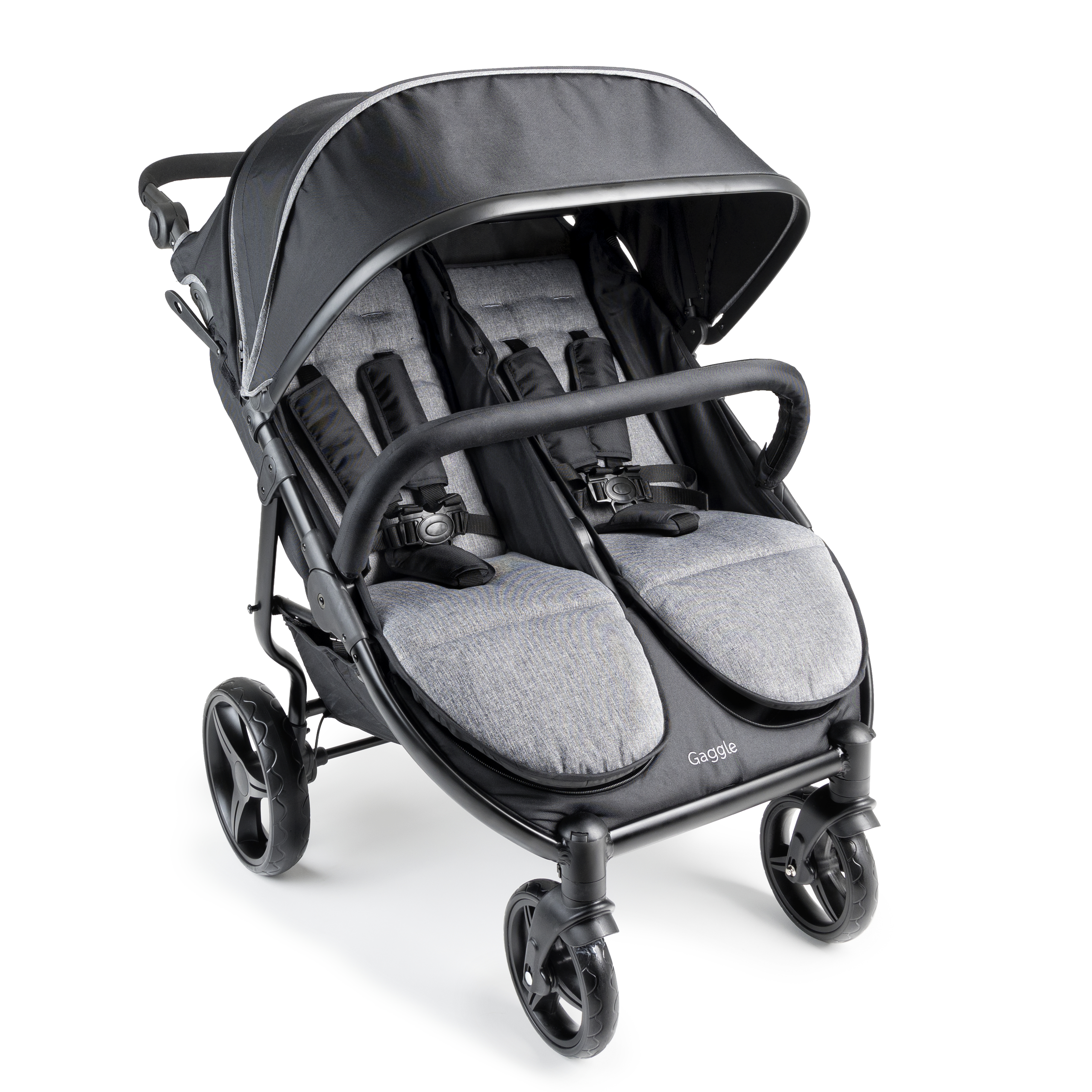 Gaggle Roadster stroller for 2 children in black - Duo stroller