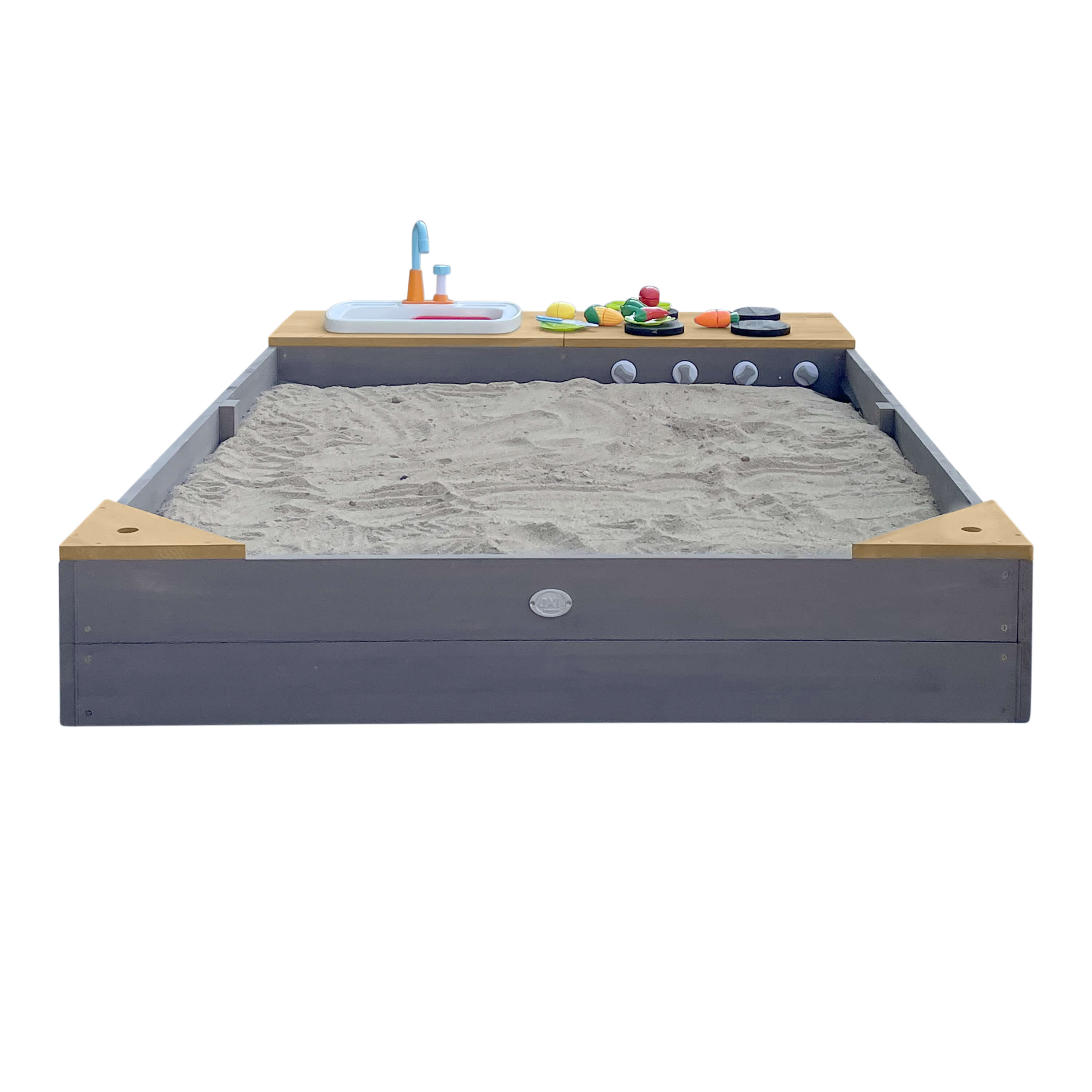 AXI Kelly Sandbox with Play Kitchen Grey/brown