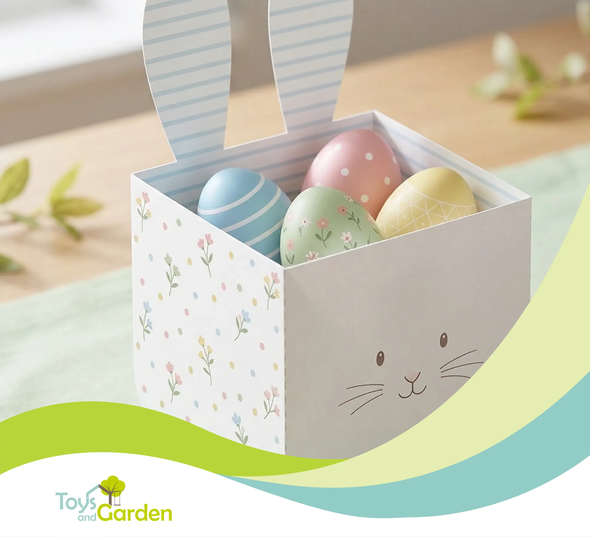 Make an Easter basket with a printable: perfect for egg hunts