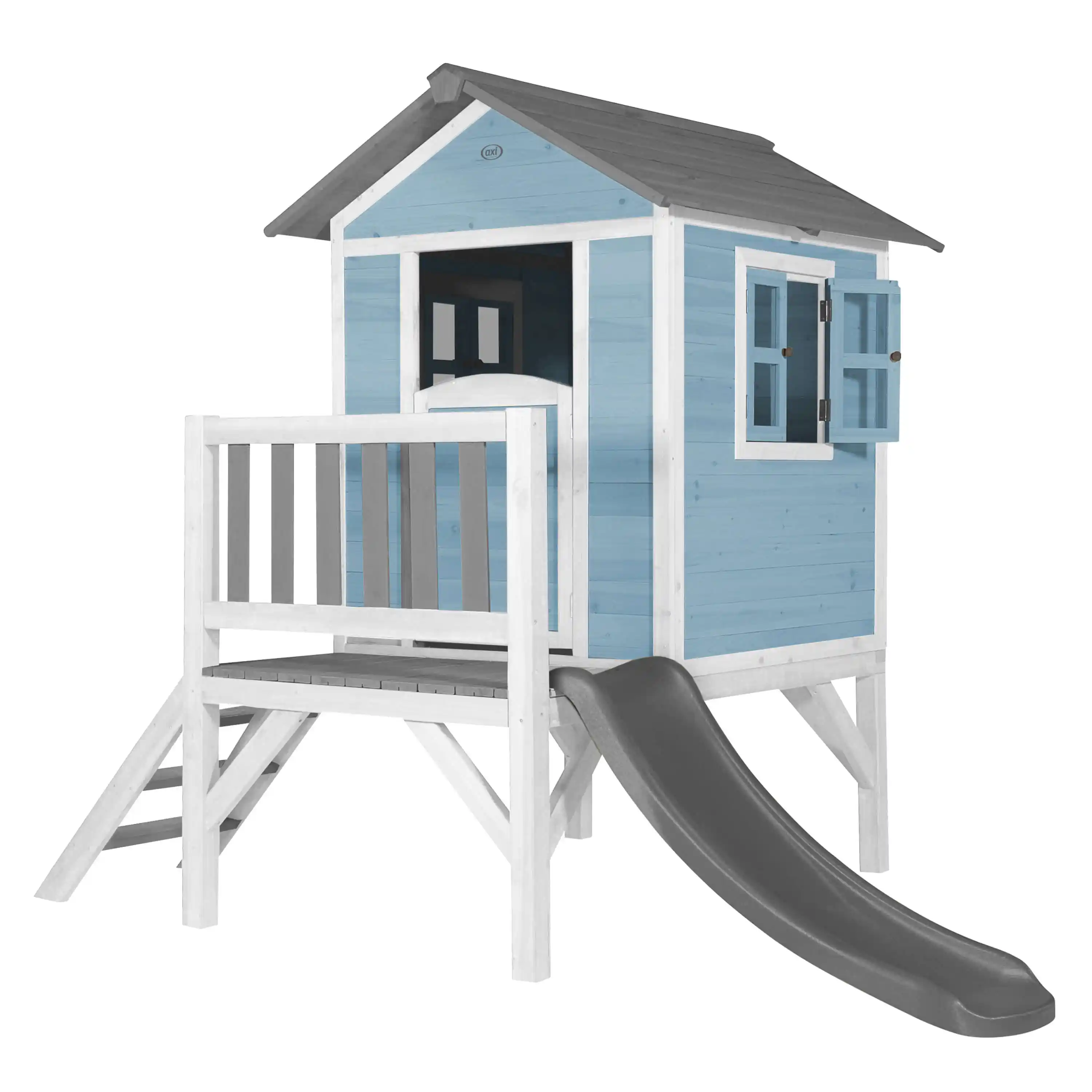 AXI Lodge XL Playhouse Caribbean Blue - Grey Slide