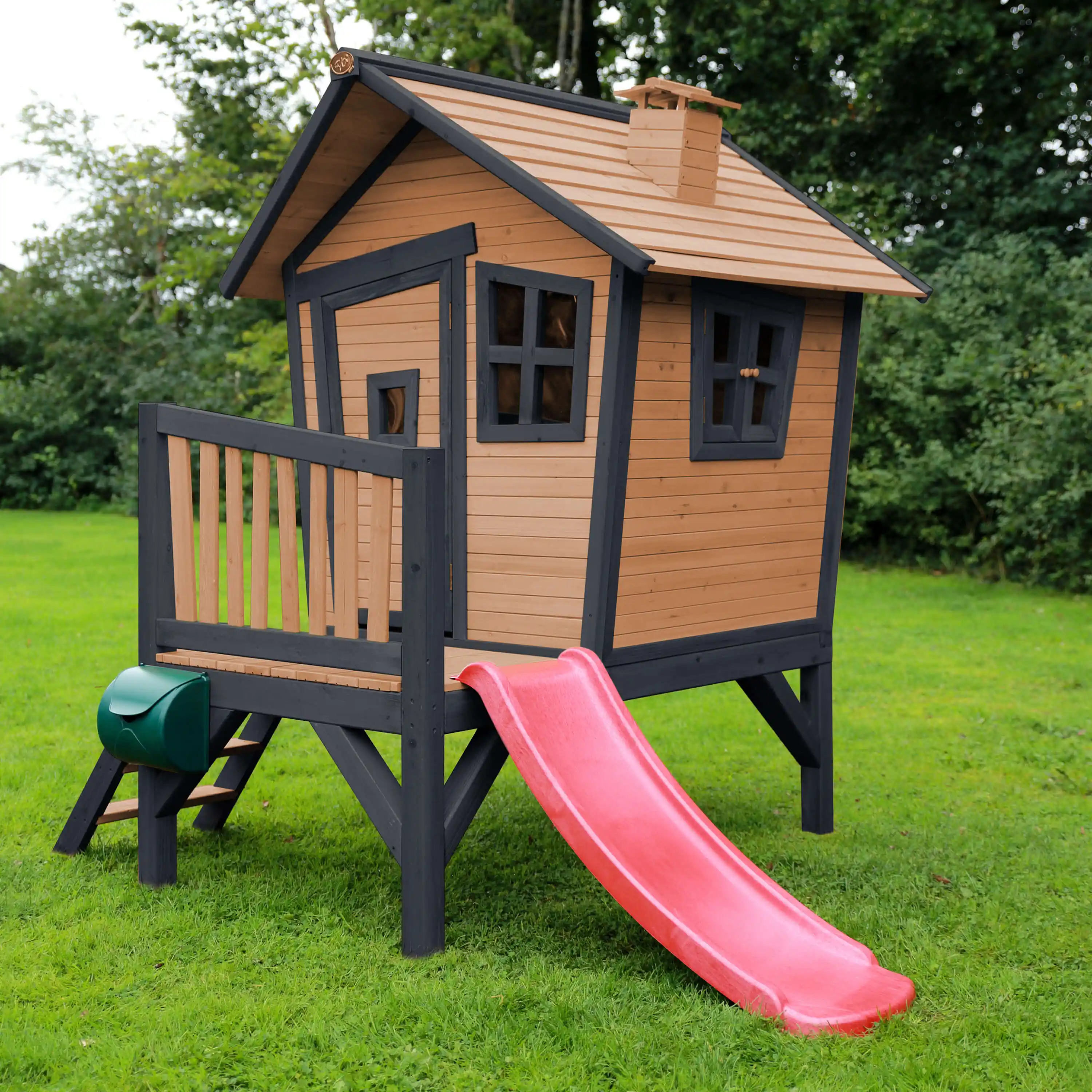 AXI Robin Playhouse Brown/Anthracite - Red Slide