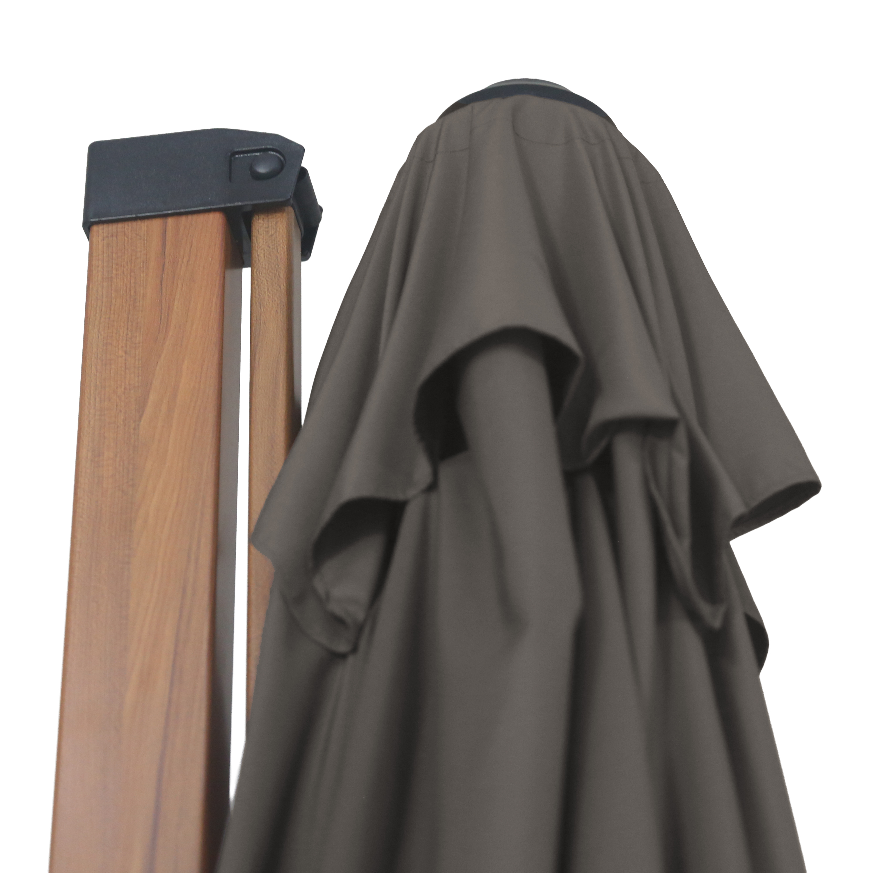 AXI Alina Cantilever Parasol 300x300cm Wood-look/Taupe