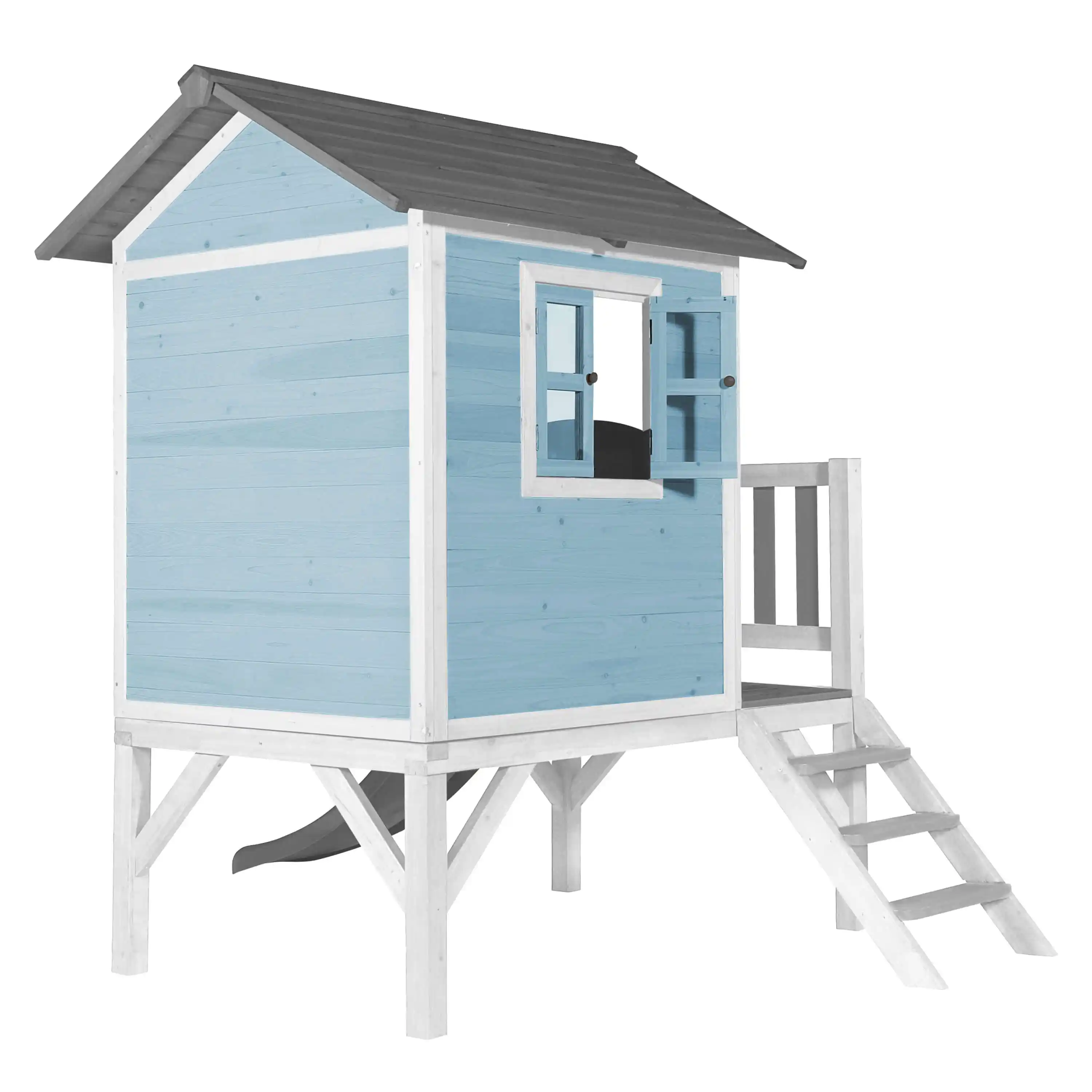 AXI Lodge XL Playhouse Caribbean Blue - Grey Slide