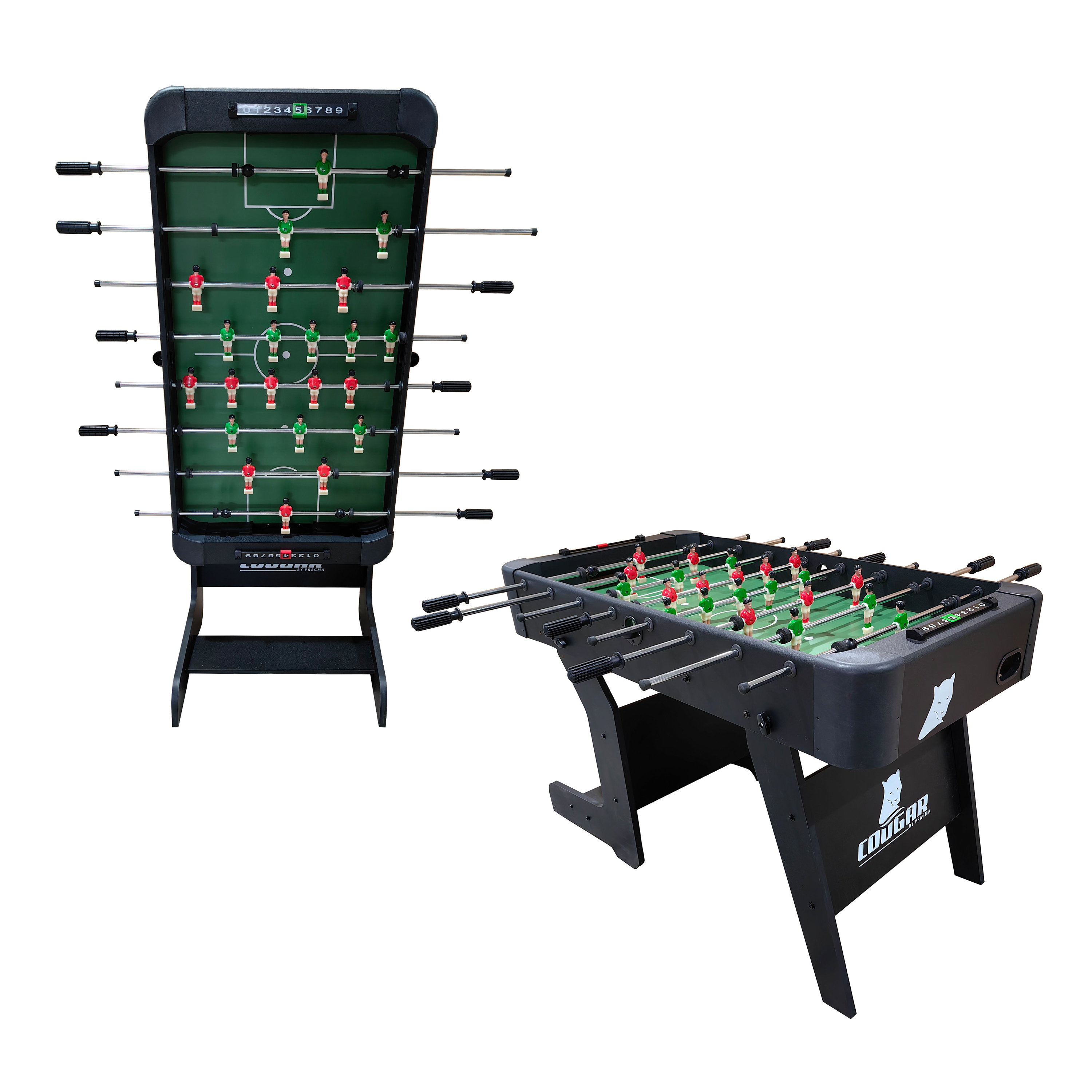 Cougar Around The World Folding Football Table Black