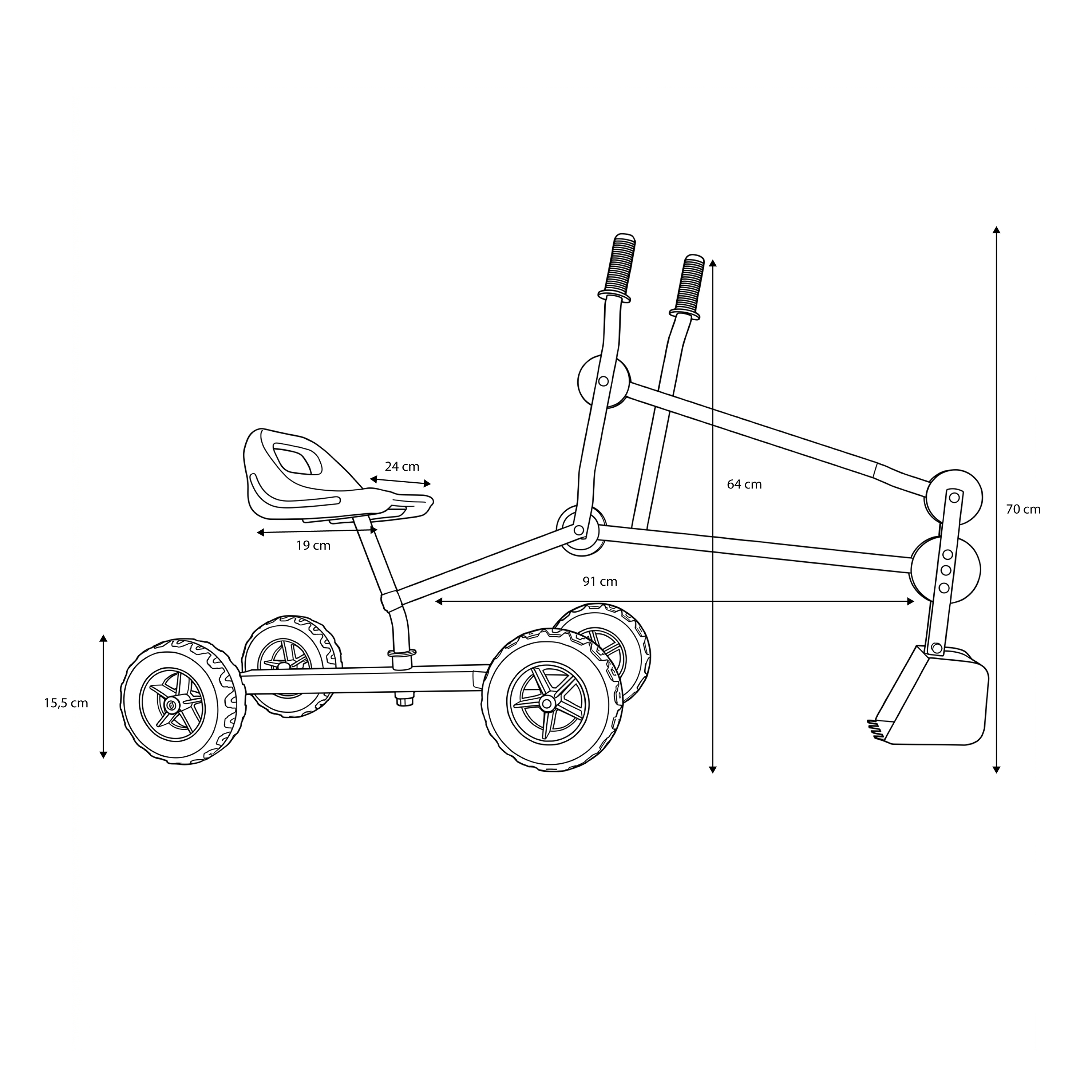 AXI Dean the Sand Digger for the Sandbox with 4 wheels – Yellow/Black