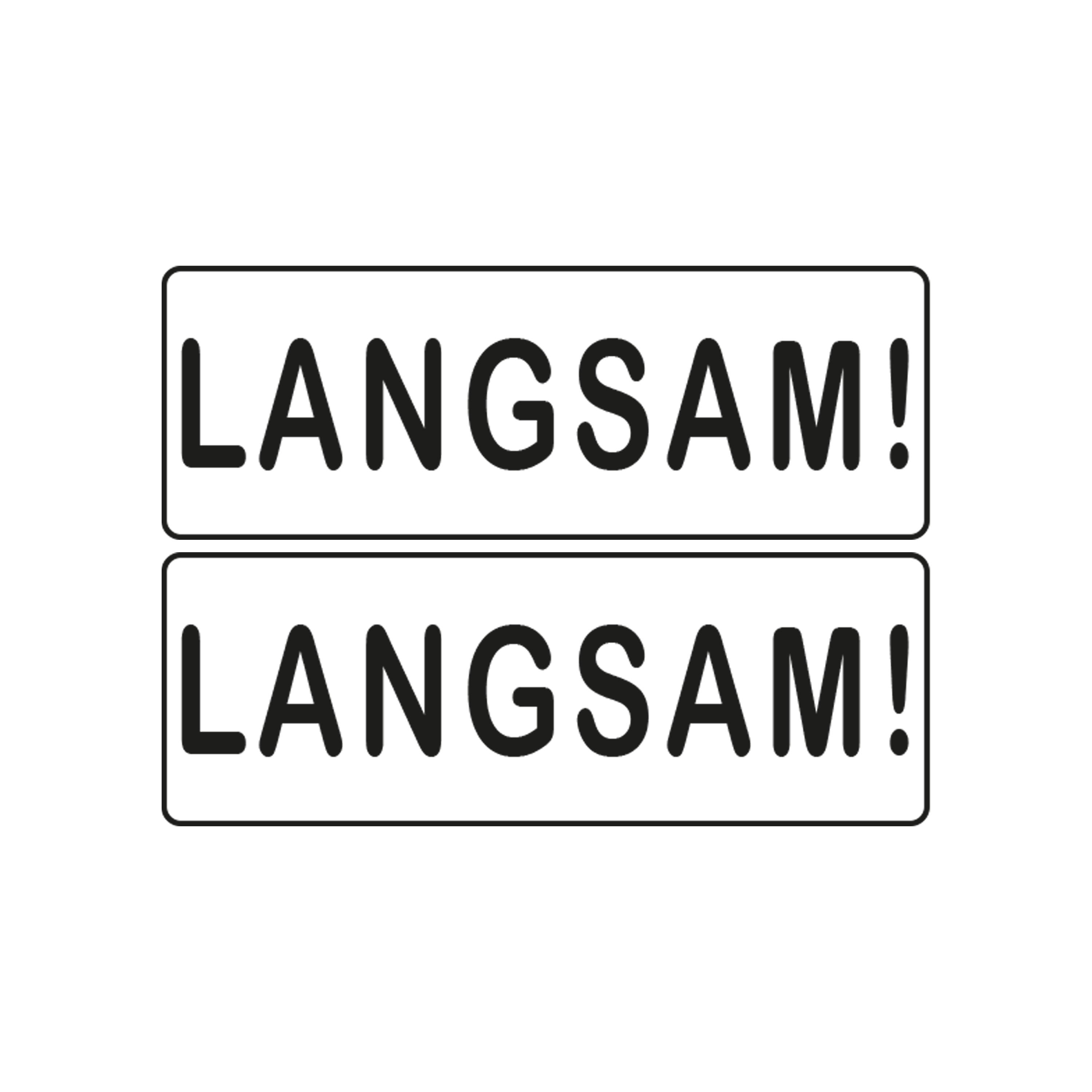 Safety Sam - Sticker set slow - German - Set of 2