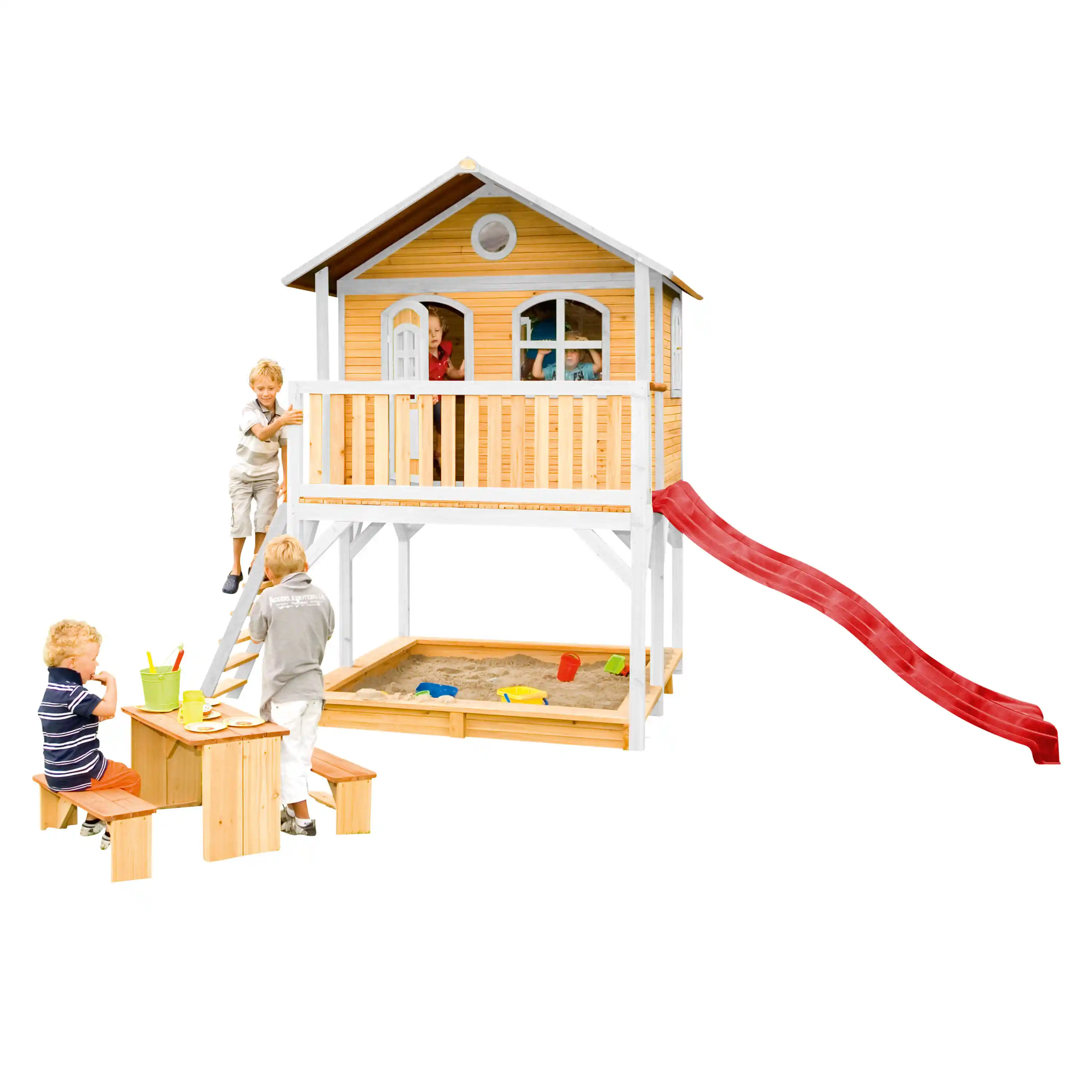 AXI Marc Playhouse Brown/White - Red Slide