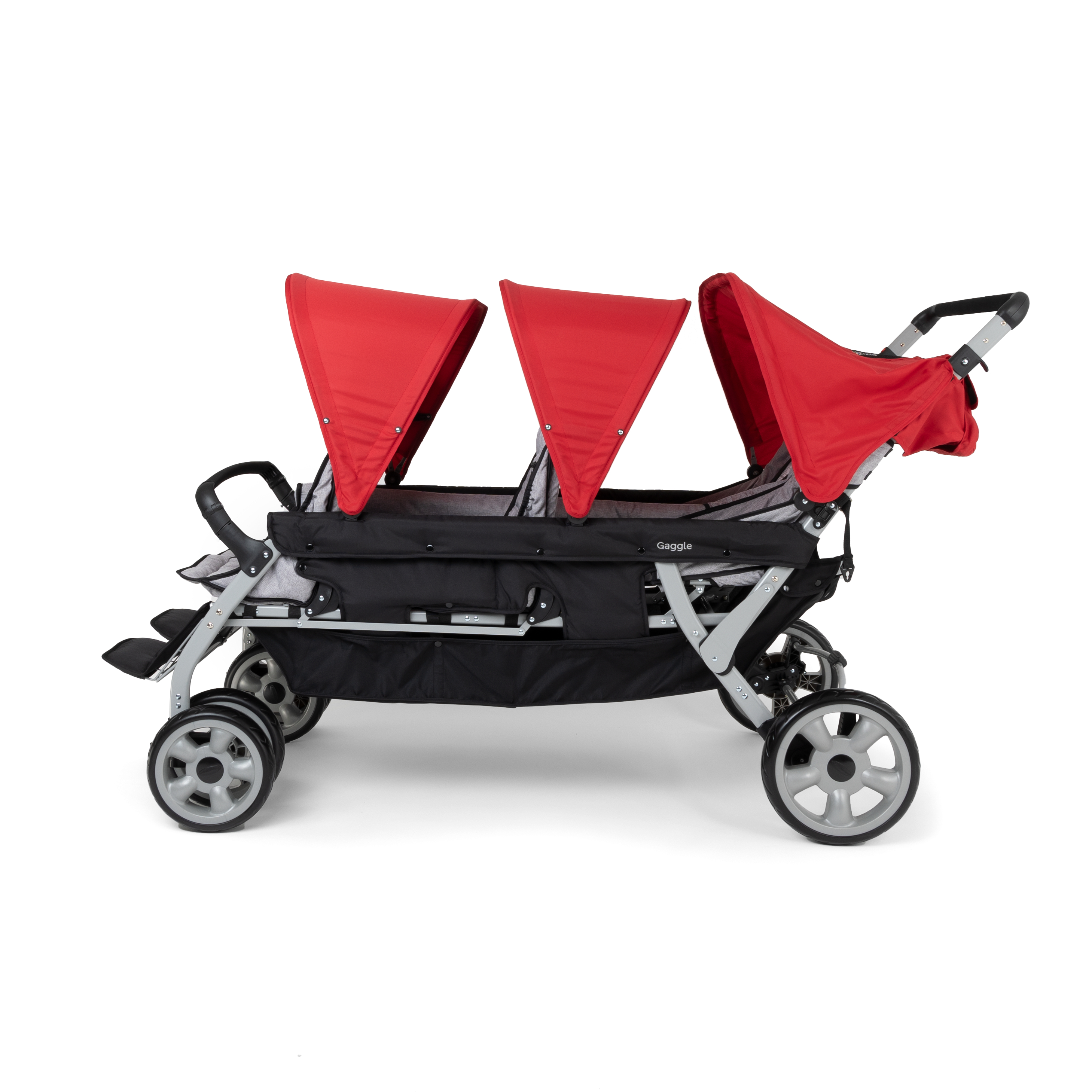 Gaggle Jamboree Folding Stroller for 6 children - Red