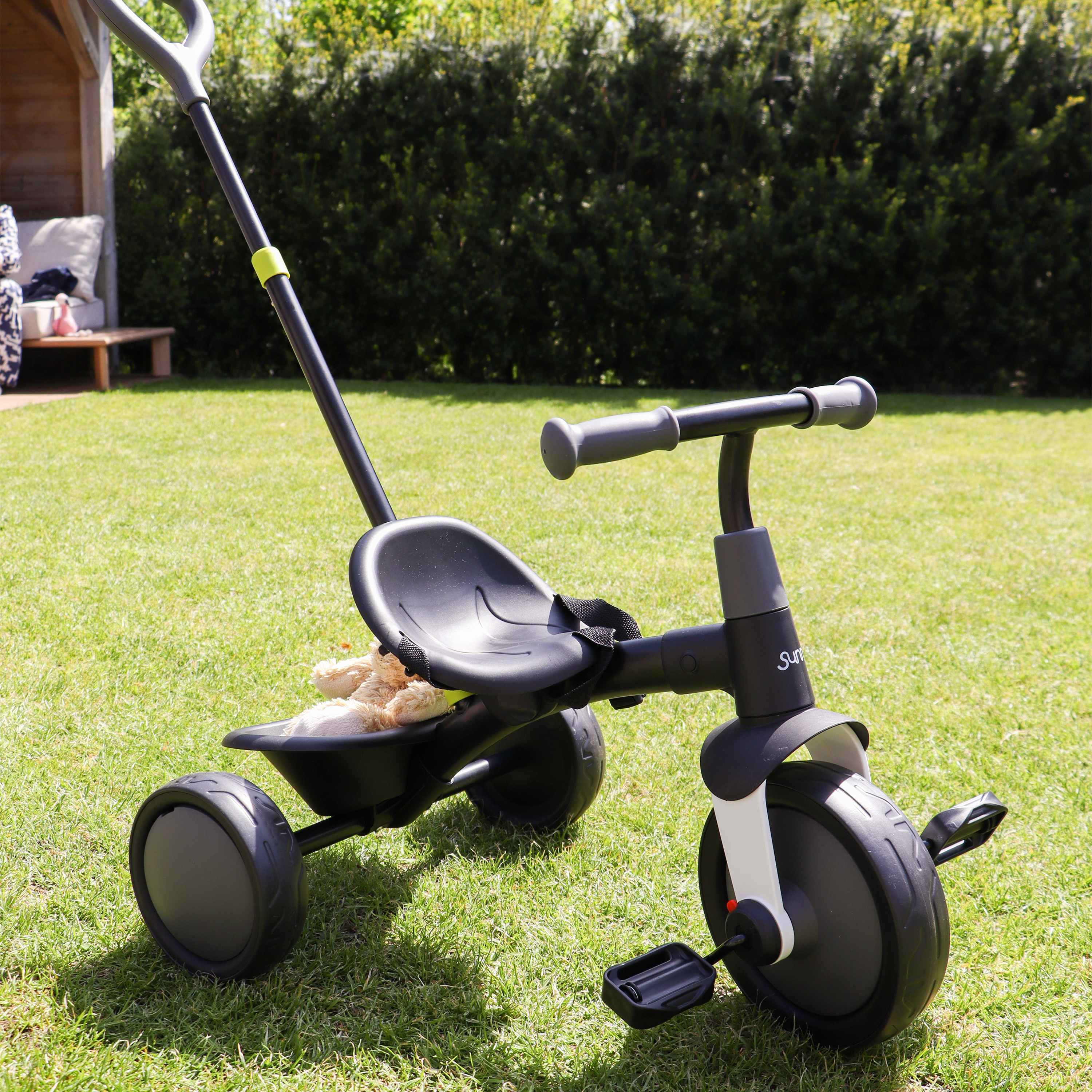 Sunny Tricycle with Removable Pushbar - Black